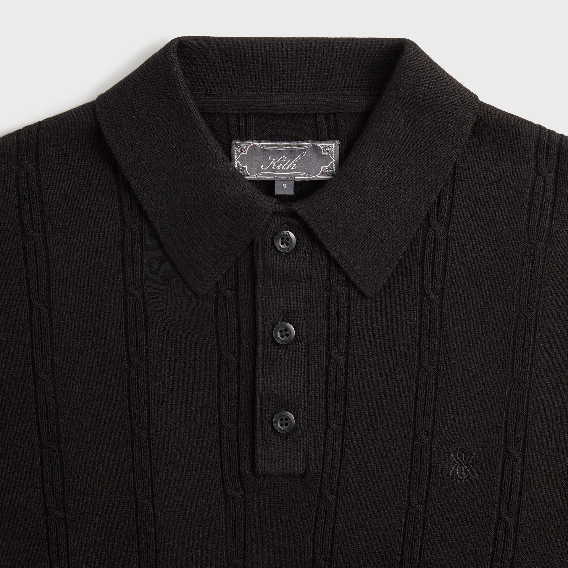 Kith Tilden Long Sleeve Pullover - Black