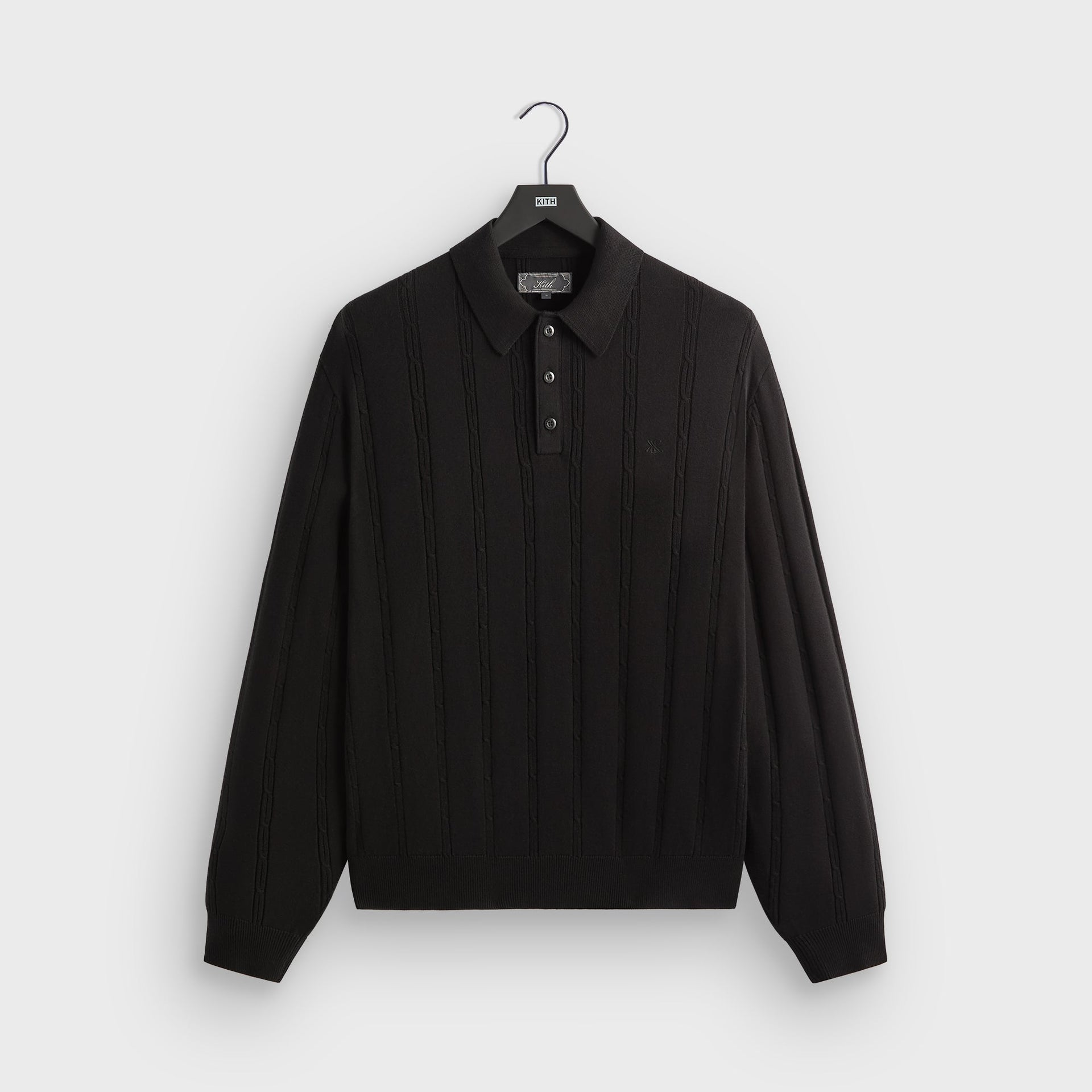 Kith Tilden Long Sleeve Pullover - Black