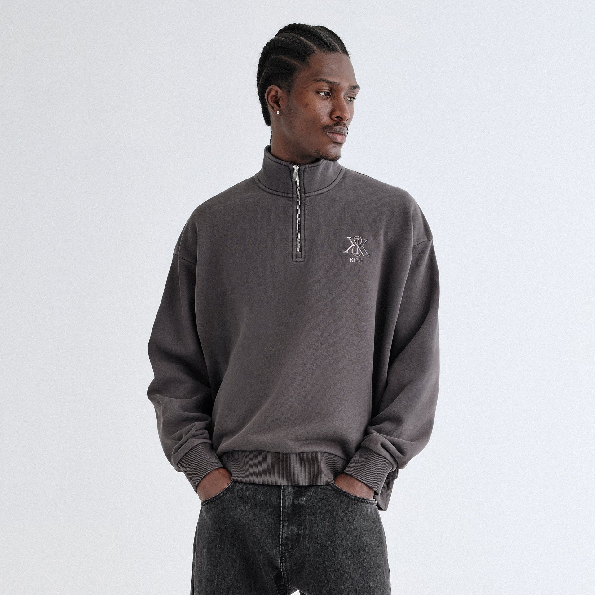 Kith Nelson Quarter Zip - Carbon