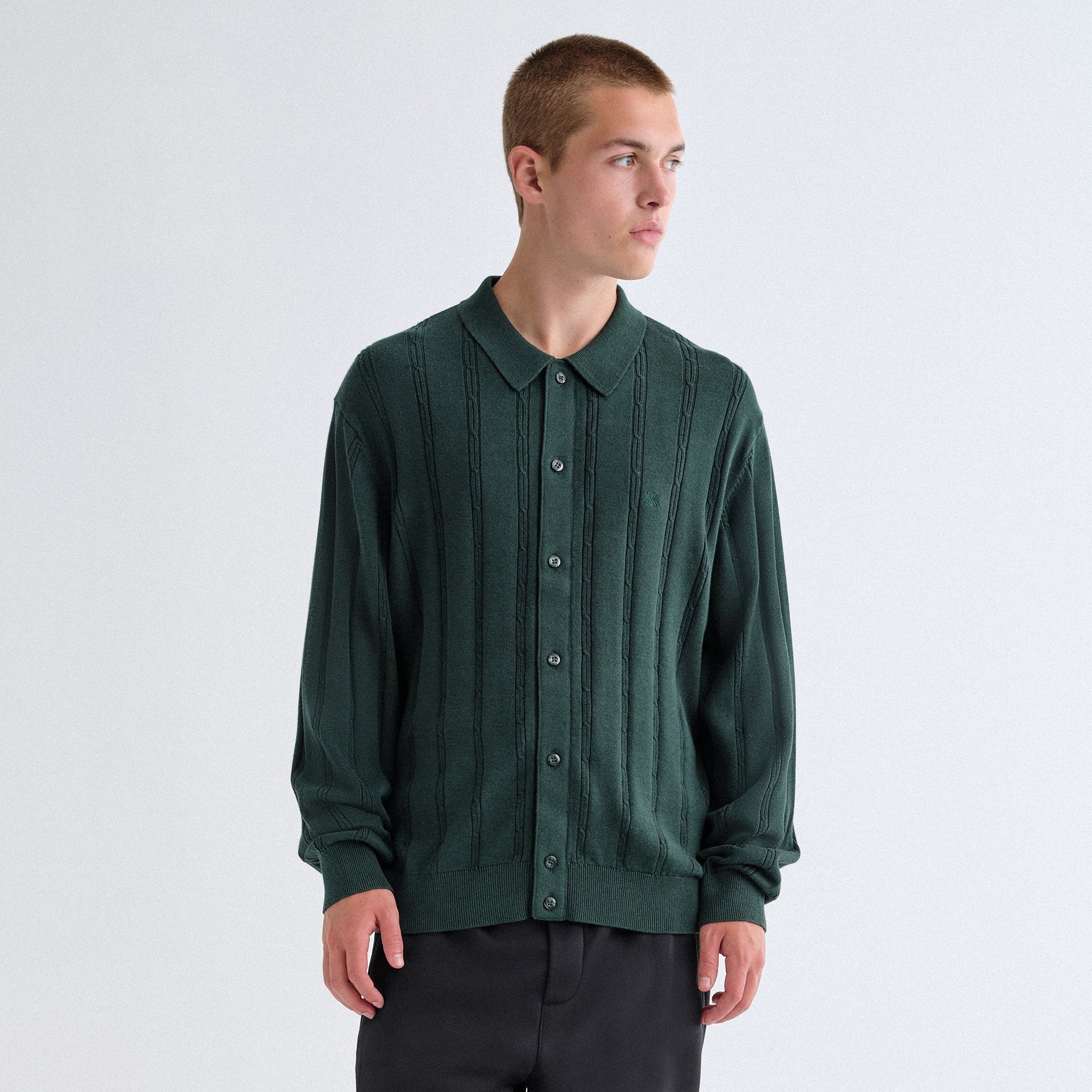 Kith Long Sleeve Tilden Button Up - Stadium