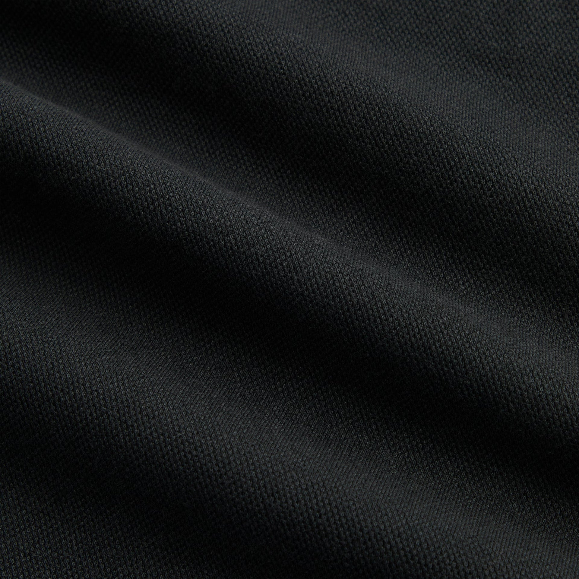 Kith Pique Long Sleeve Tap Polo - Black