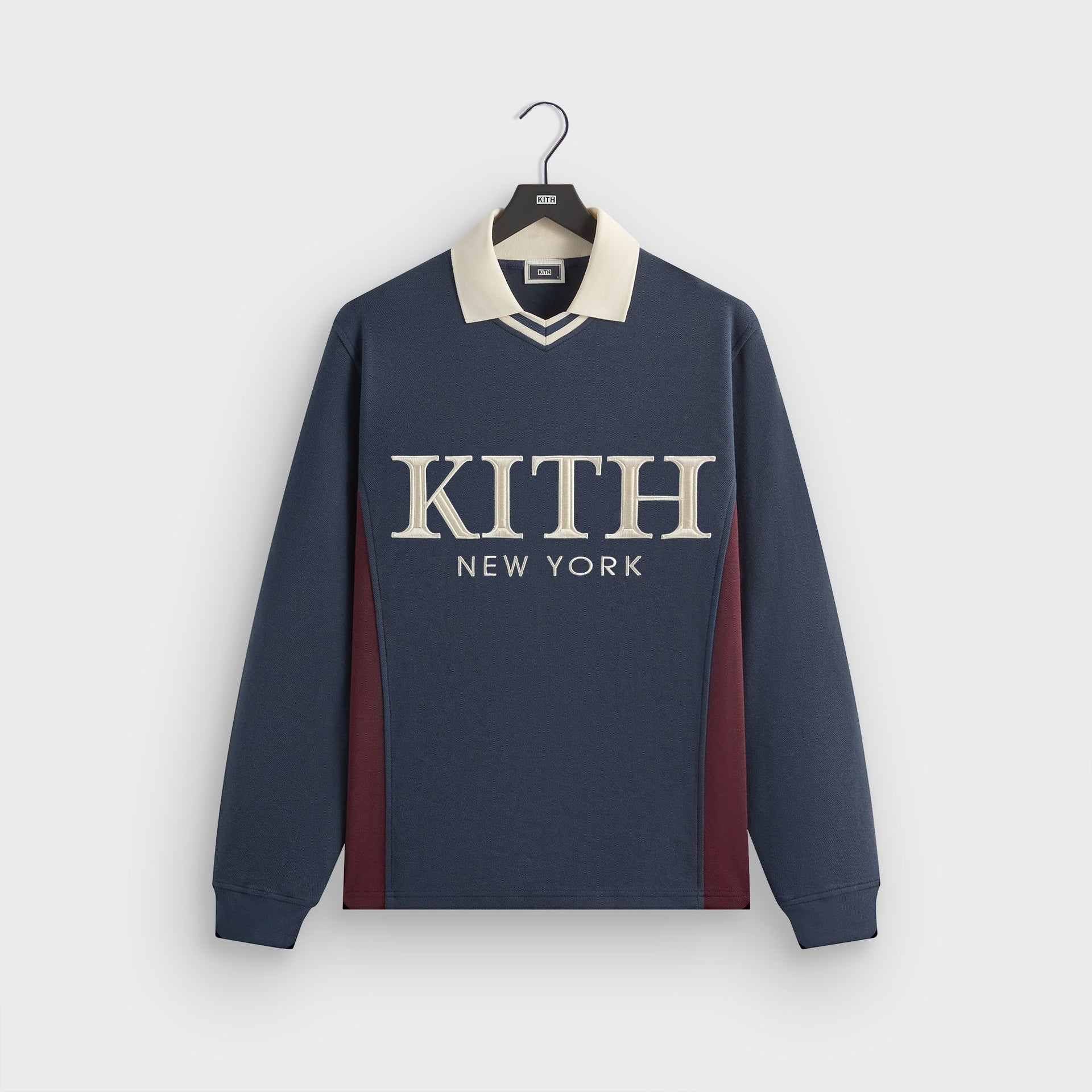 Kith Pique Long Sleeve Tap Polo - Nocturnal