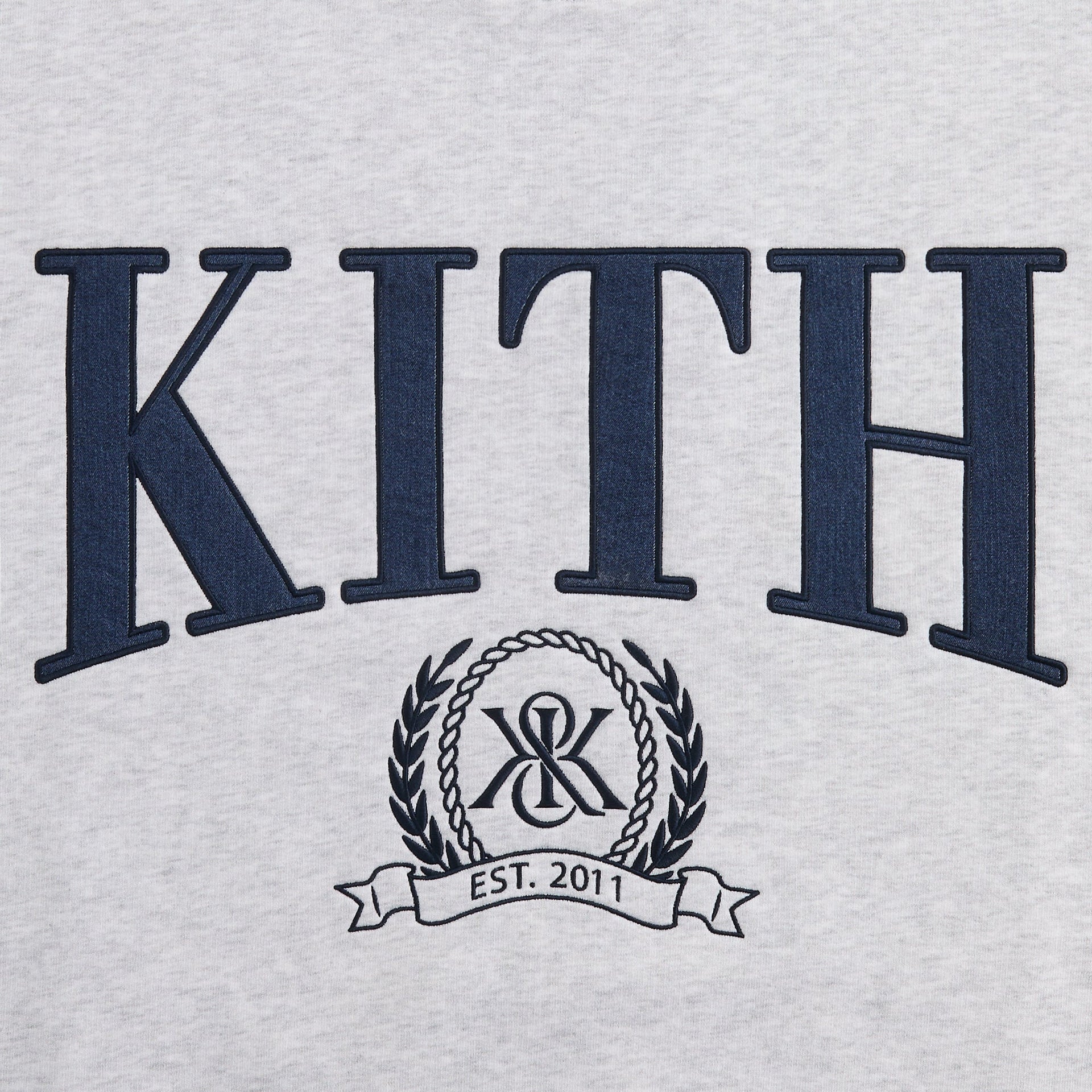 Kith Collegiate Nelson Crewneck - Light Heather Grey
