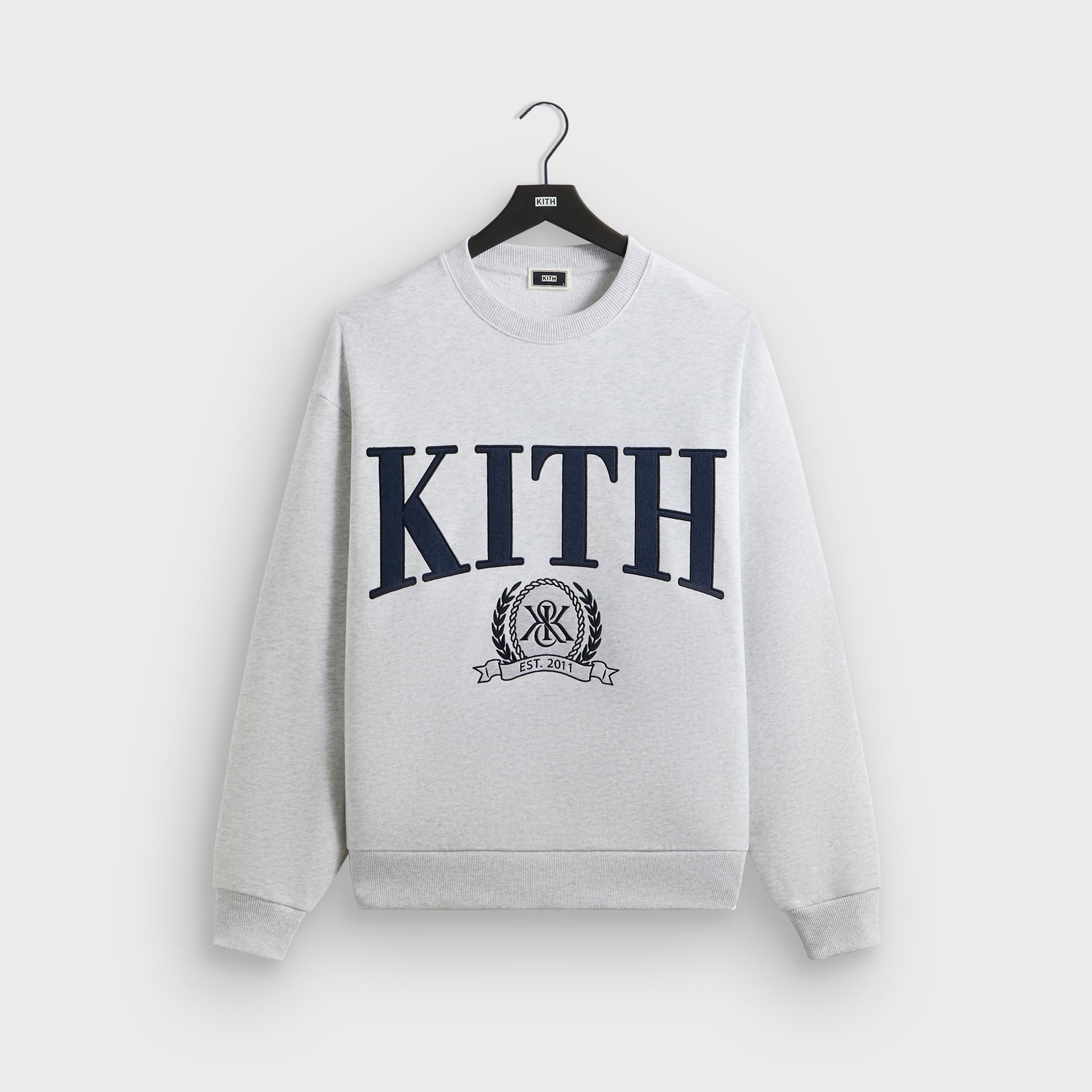 Kith Collegiate Nelson Crewneck - Light Heather Grey