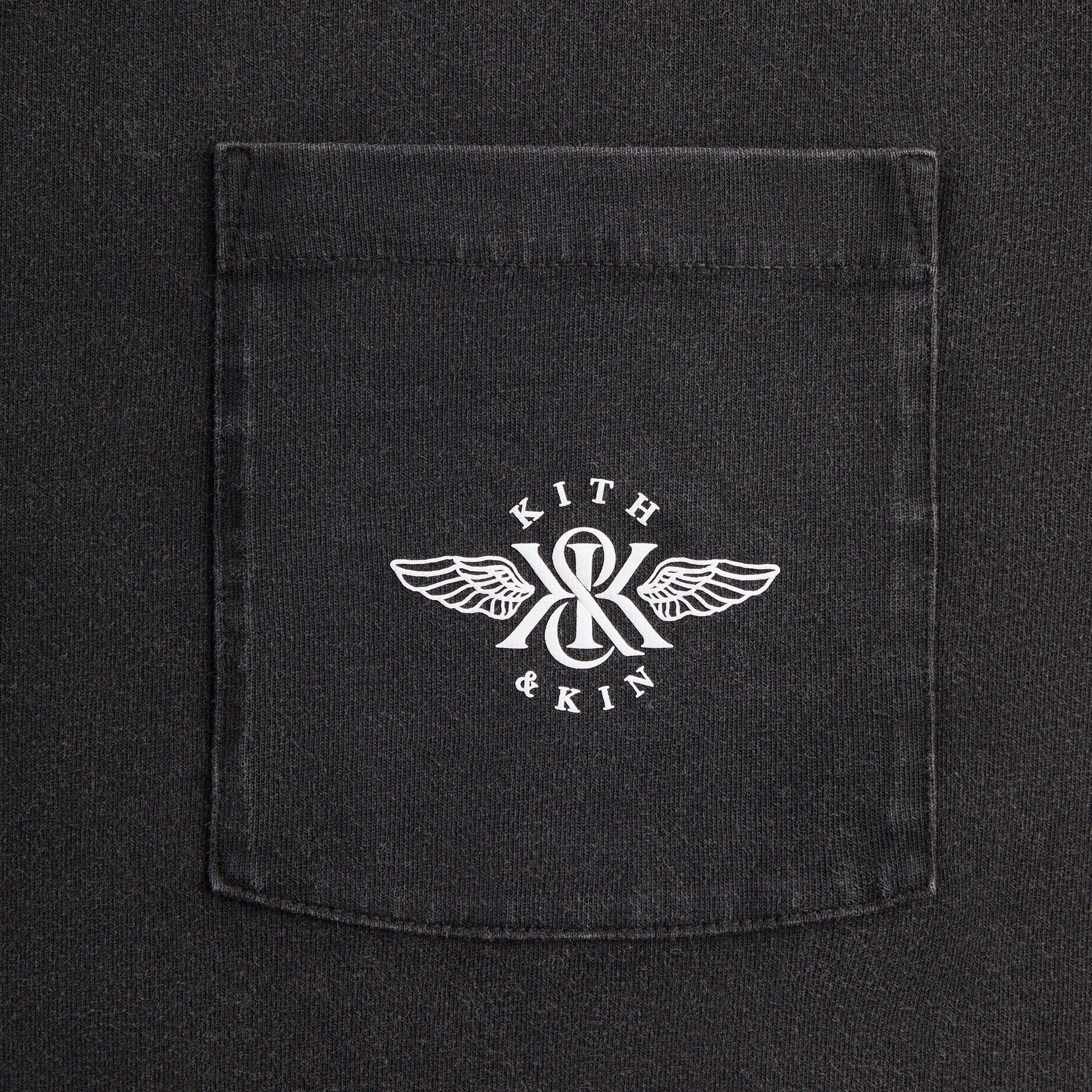 Kith & Kin Wing Logo Pocket Vintage Tee - Black