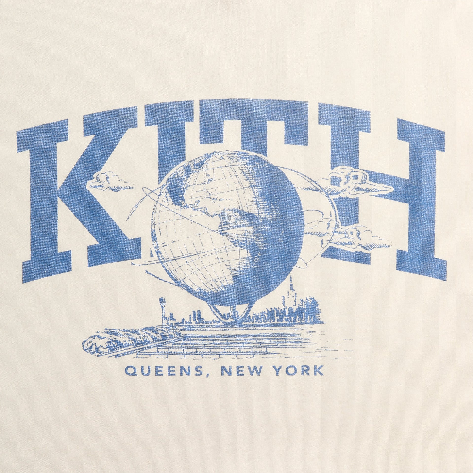 Kith & Kin Queens Unisphere Vintage Tee - Sandrift