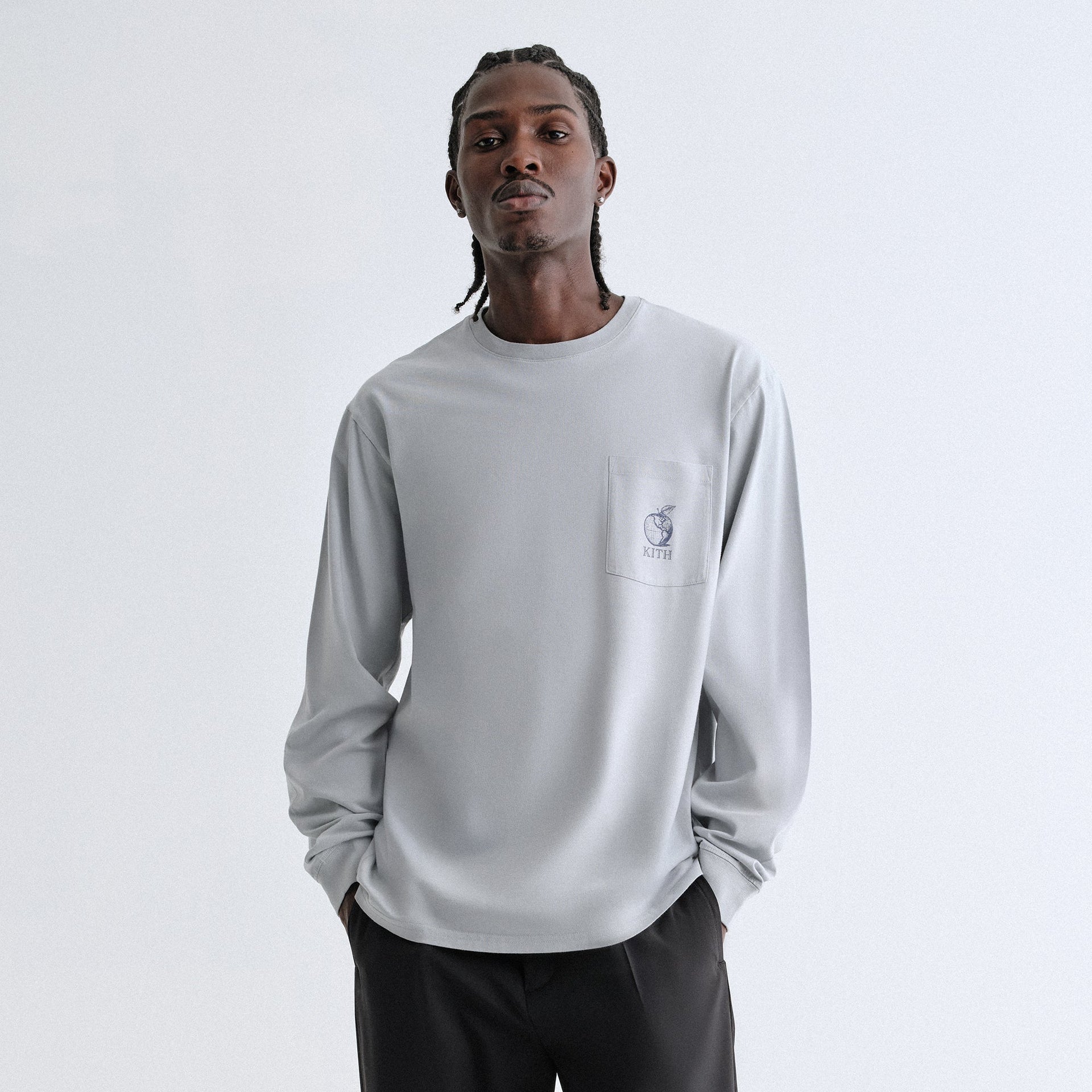 Kith & Kin Universal Apple Long Sleeve Tee - Mist