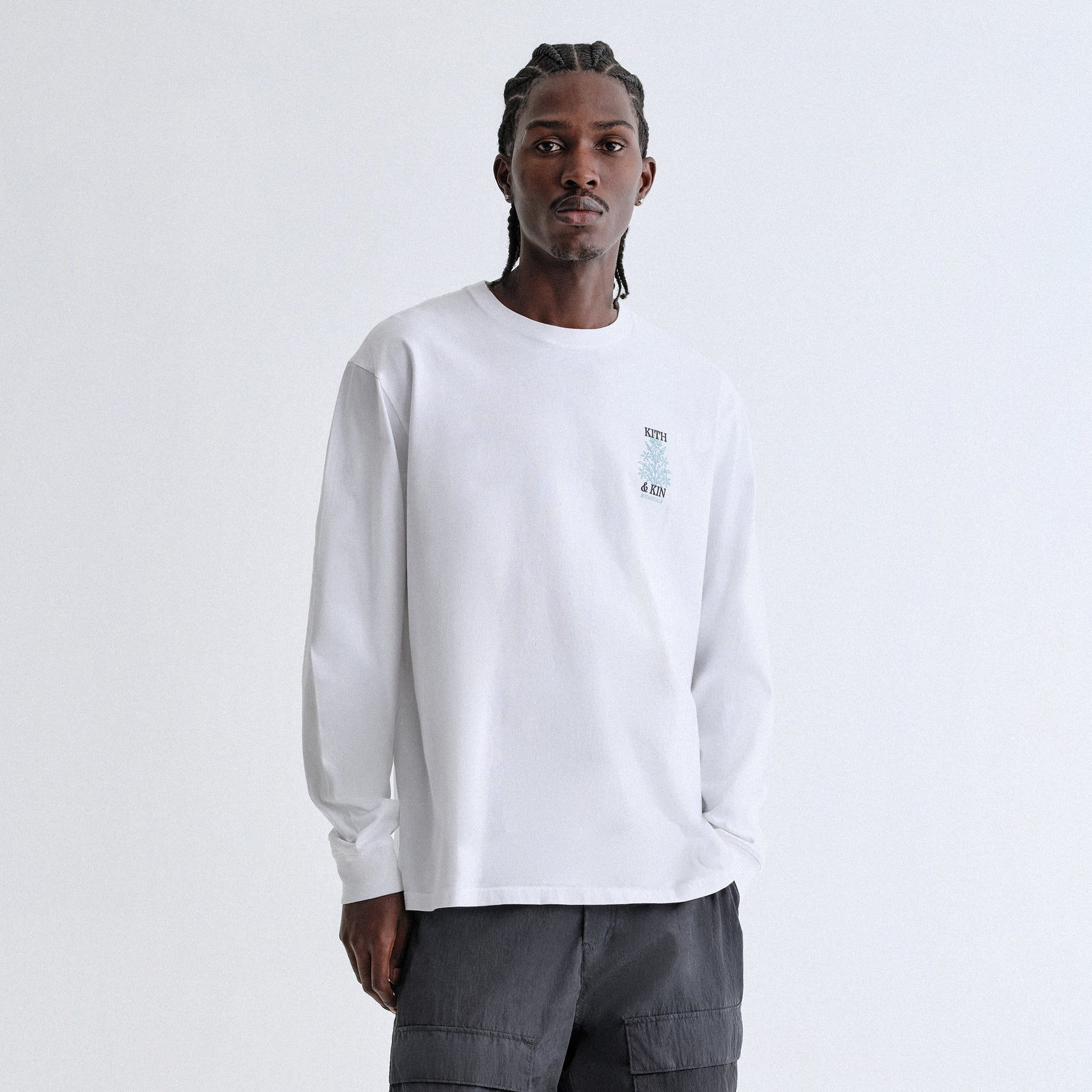 Kith & Kin Botanical Long Sleeve Tee - White
