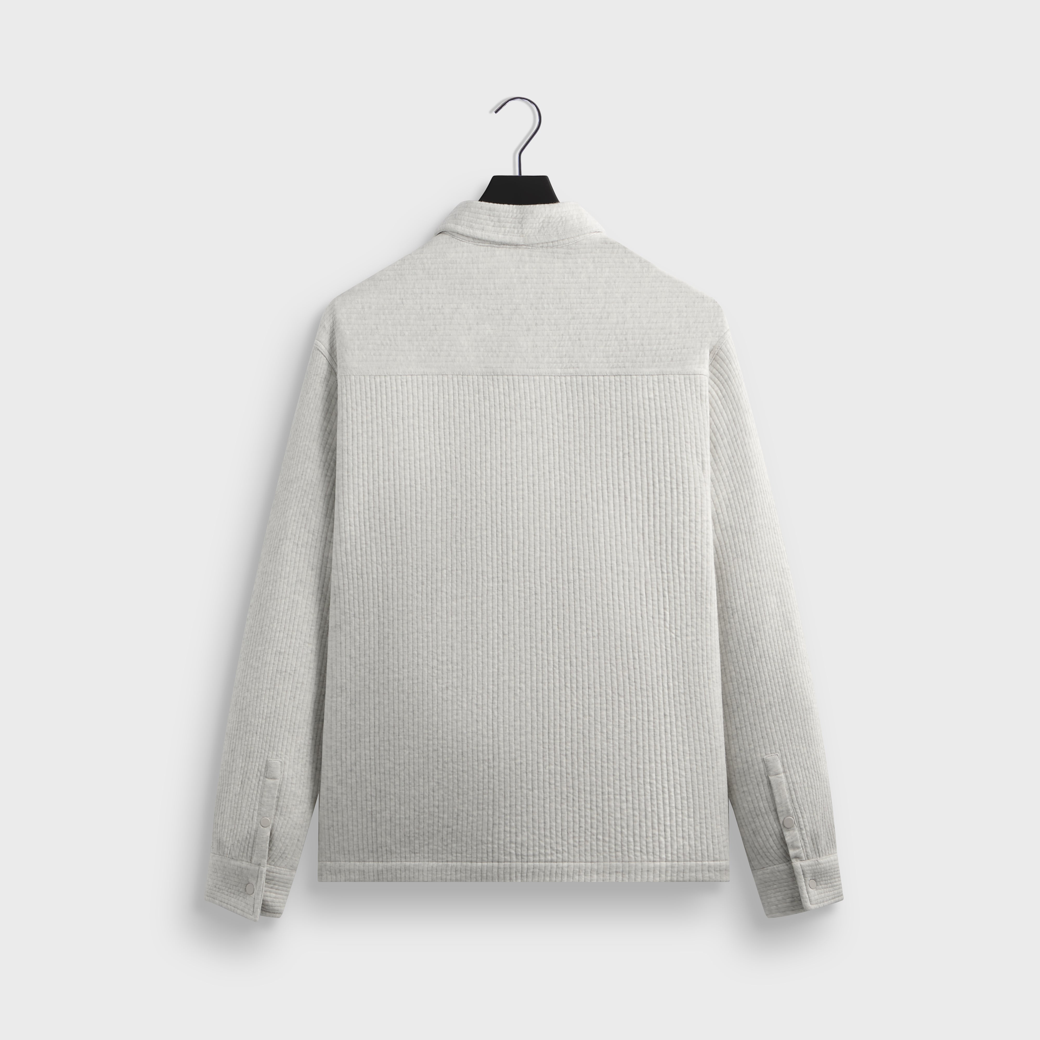 kith Ginza shirt 101 Mサイズ Kith Striped Interlock Ginza Shirt Jacket - Light Heather Grey