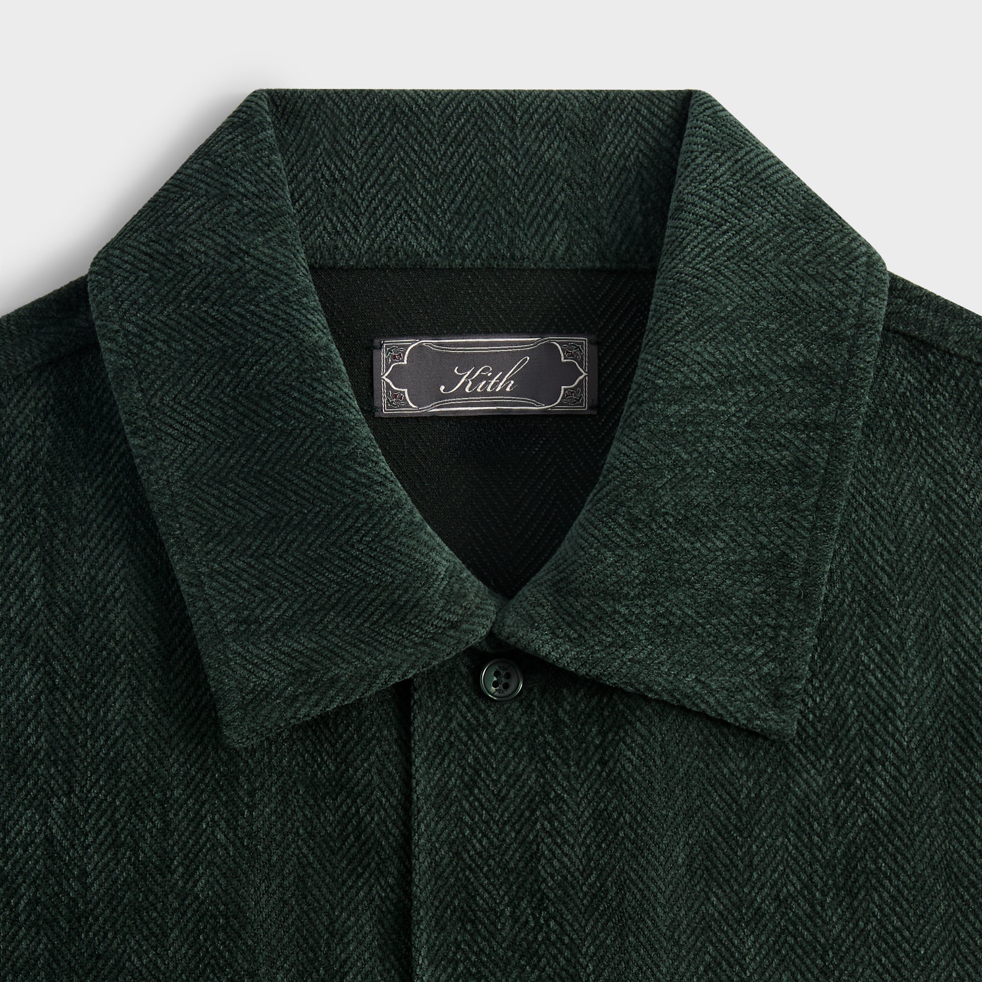Kith Herringbone Velour Henson Buttondown - Stadium – Kith UK