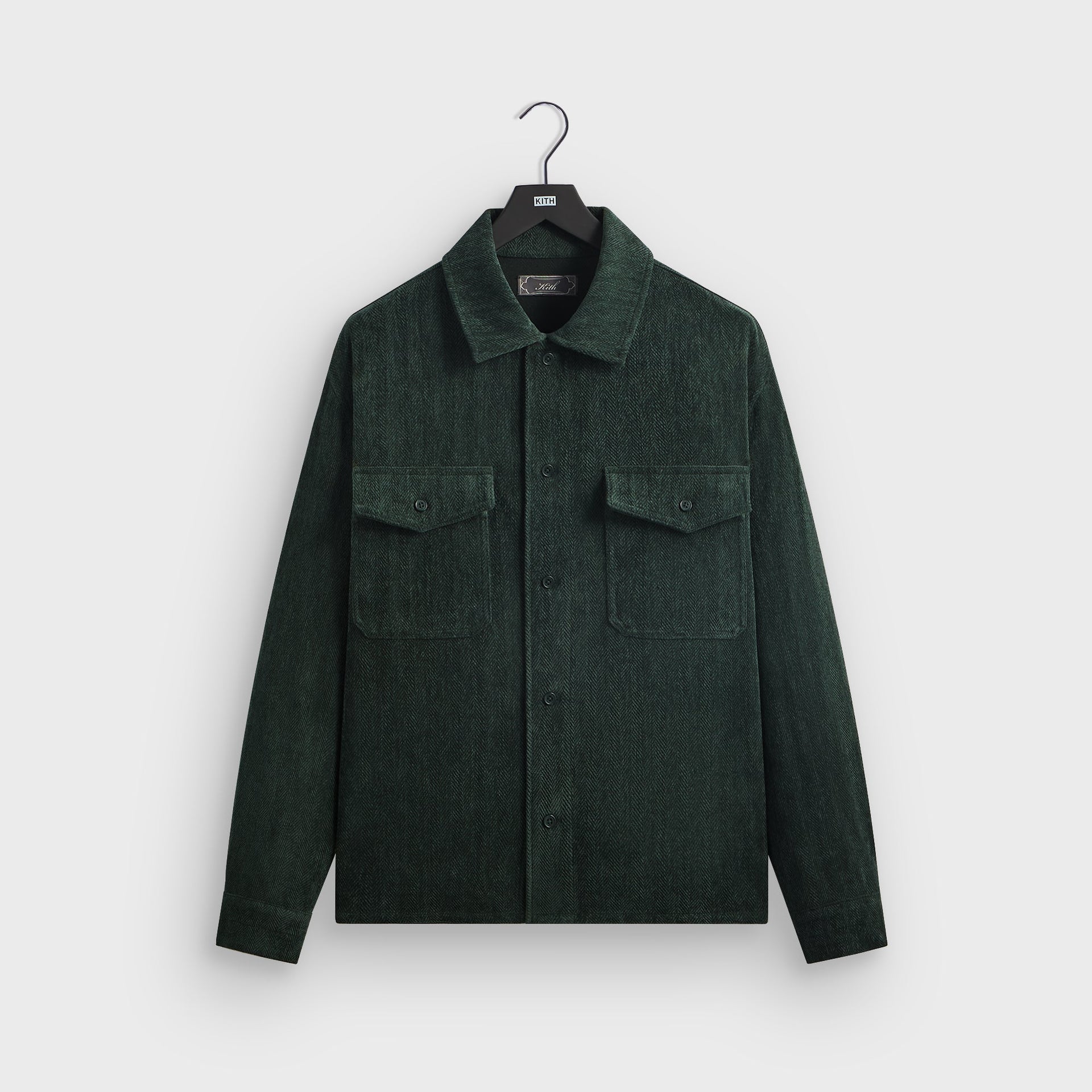 Kith Herringbone Velour Henson Buttondown - Stadium