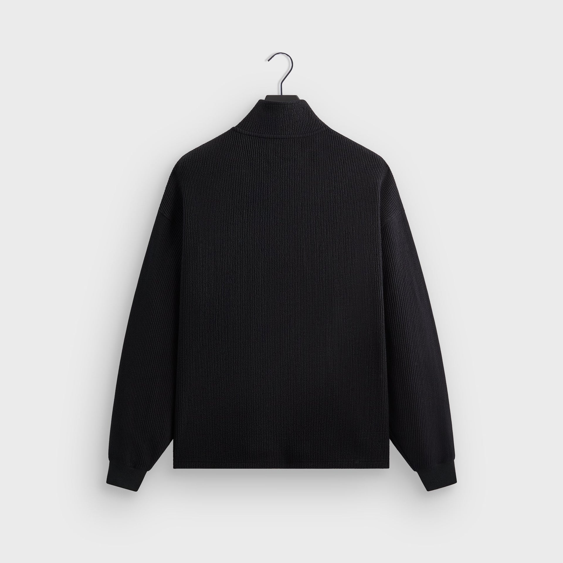 Kith Heavy Crepe Rib Knit Quarter Zip Nelson - Black