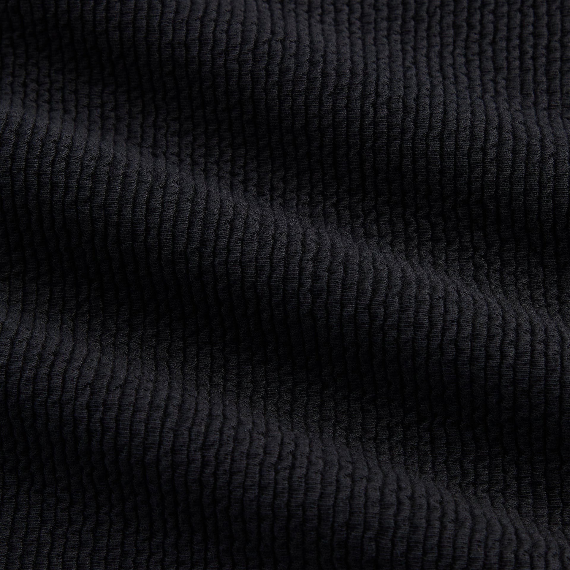 Kith Heavy Crepe Rib Knit Quarter Zip Nelson - Black