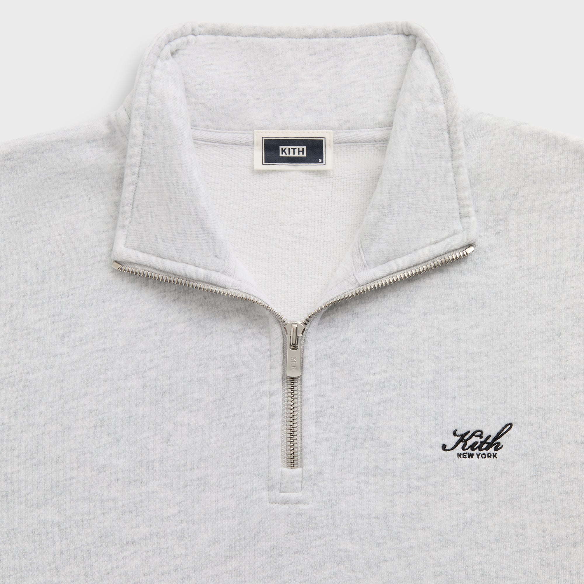 Kith ハイネックハーフスリーブポロシャツ L ライトグレー Kith Nelson Quarter Zip - Light Heather Grey – Kith UK