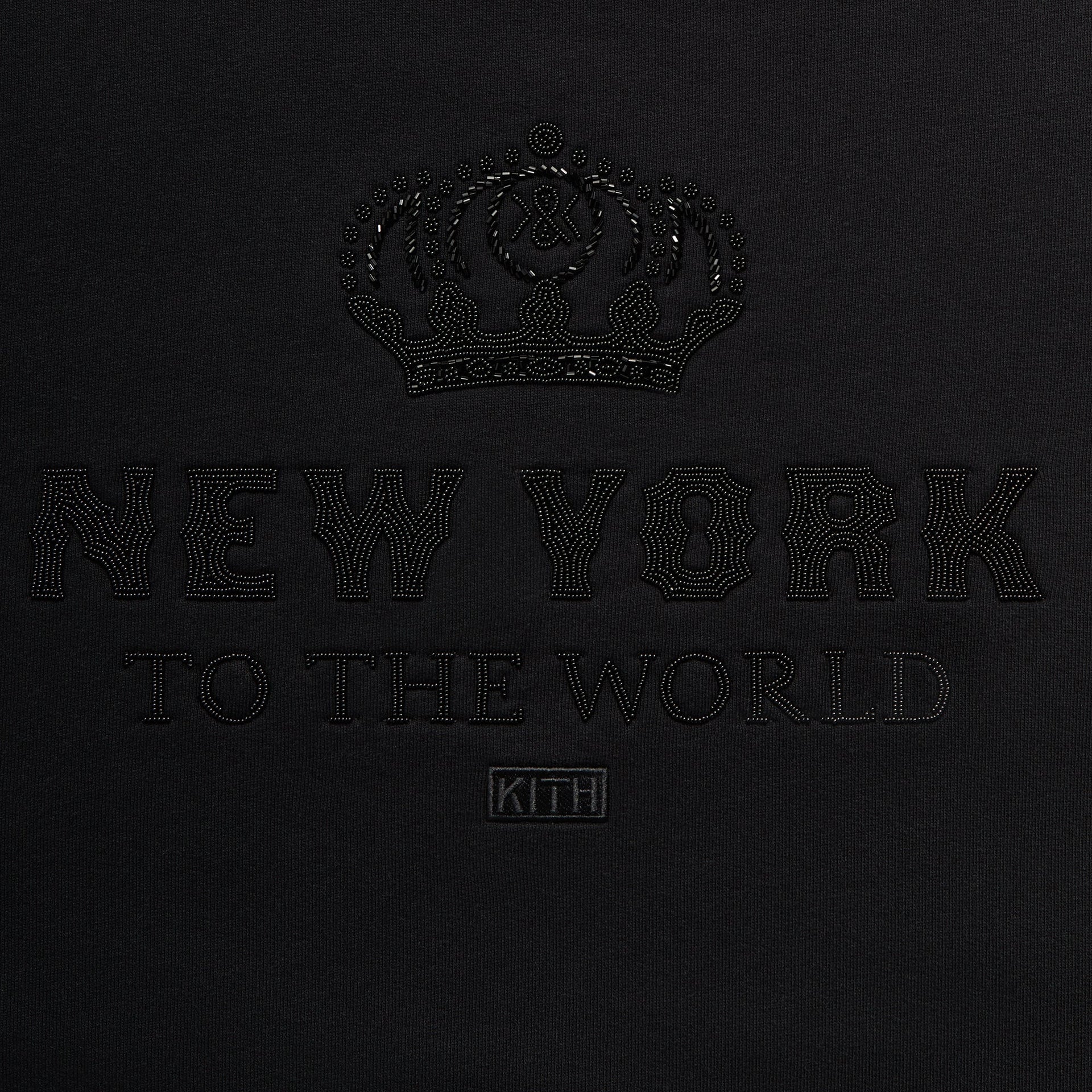 Kith New York To The World Crown Crewneck - Black