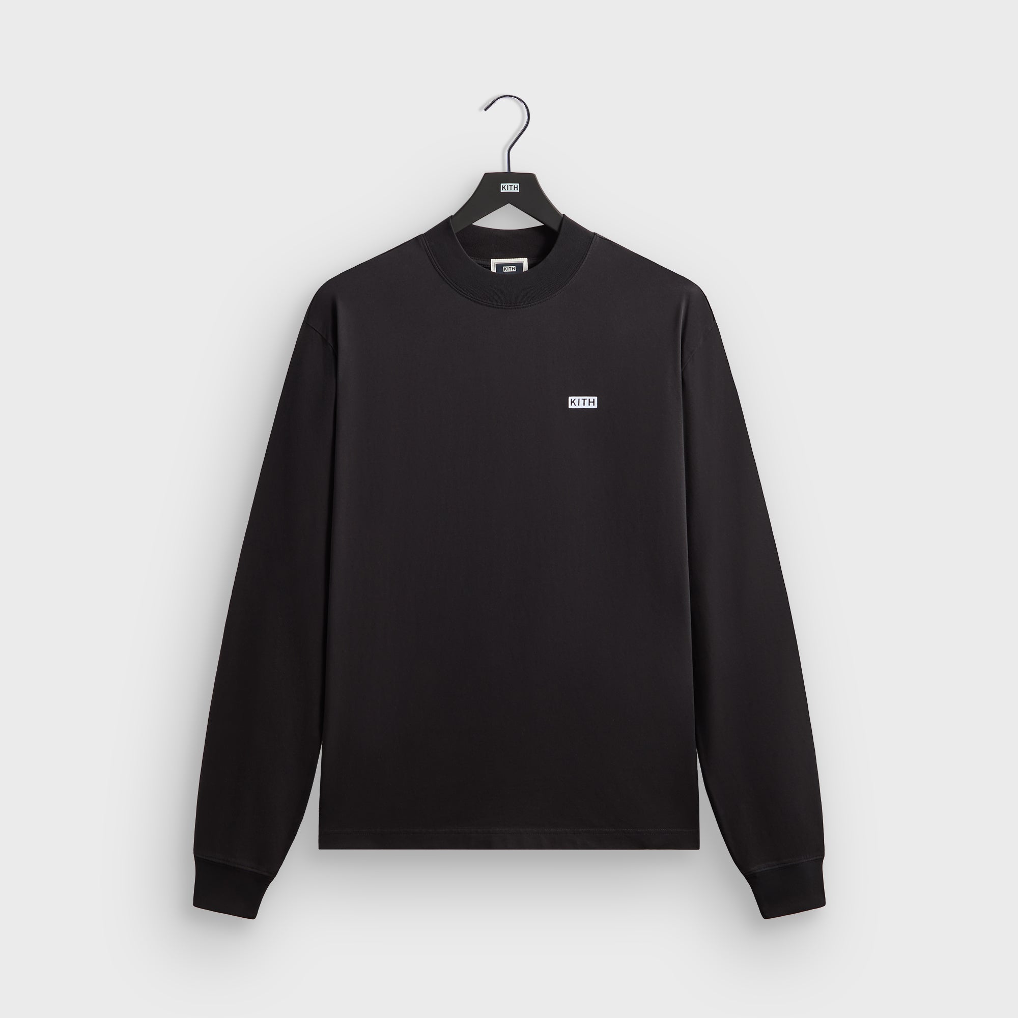 Kith Long Sleeve Mock Neck LAX Tee - Black – Kith UK