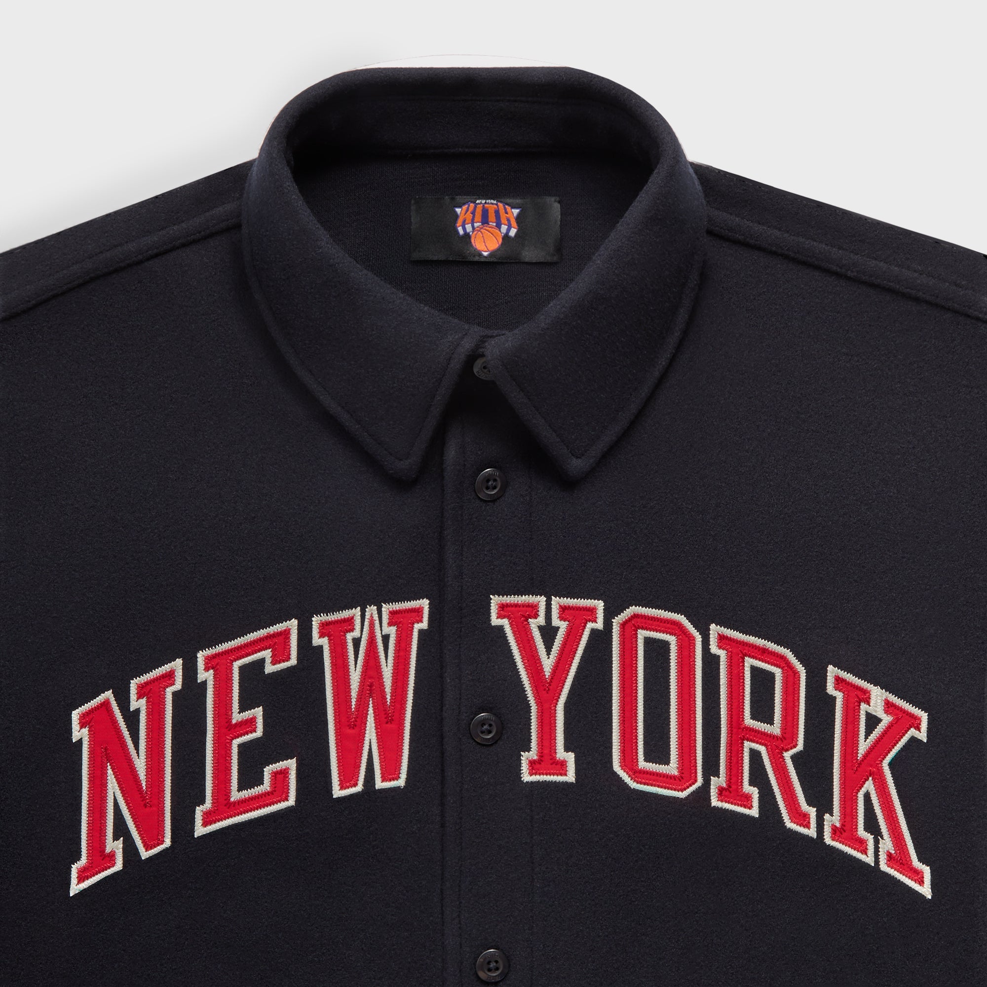 Kith for the New York Knicks Felted Apollo Shirt - Nocturnal – Kith UK