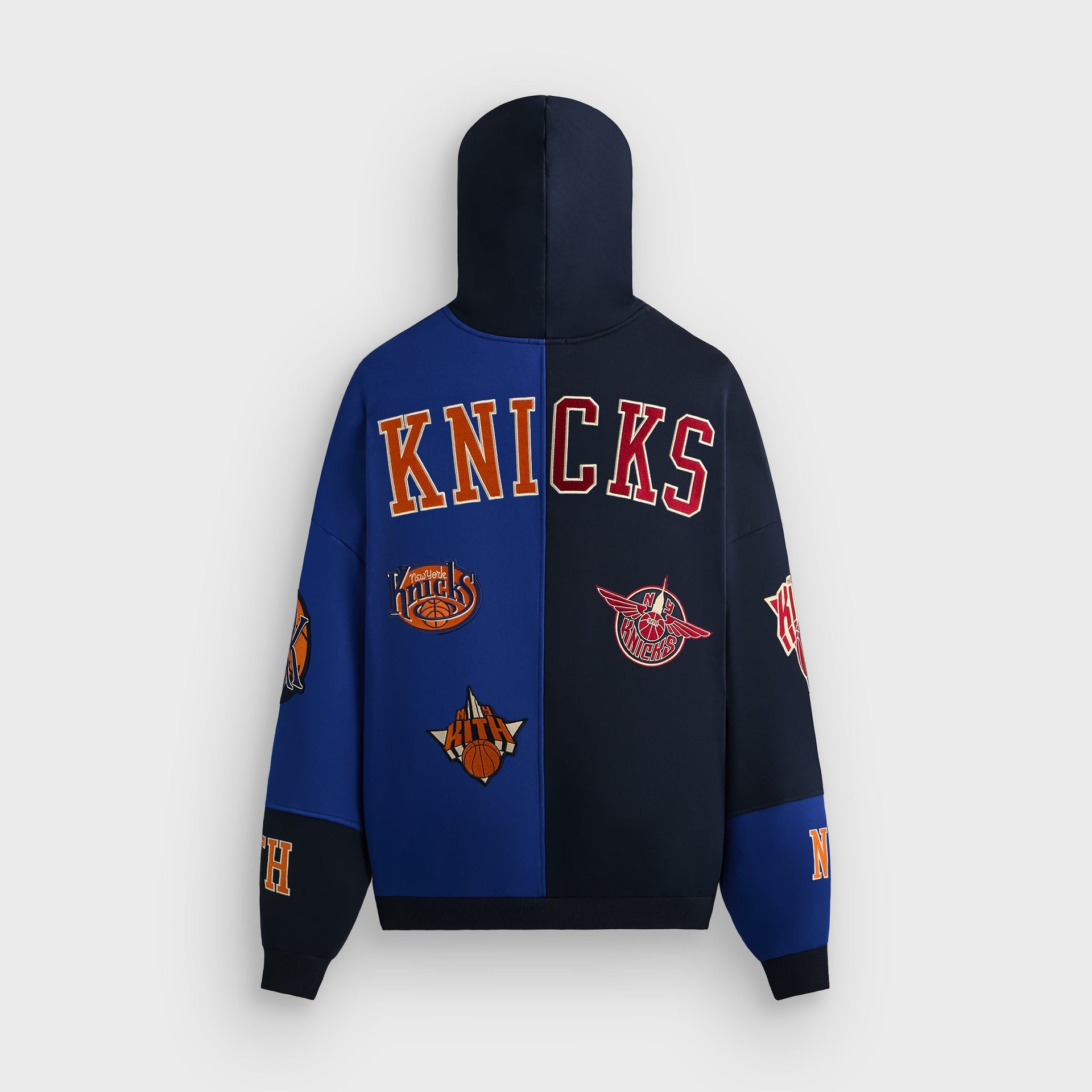 Kith for the New York Knicks Mash Up Cropped Braxton Vintage Hoodie - Nocturnal