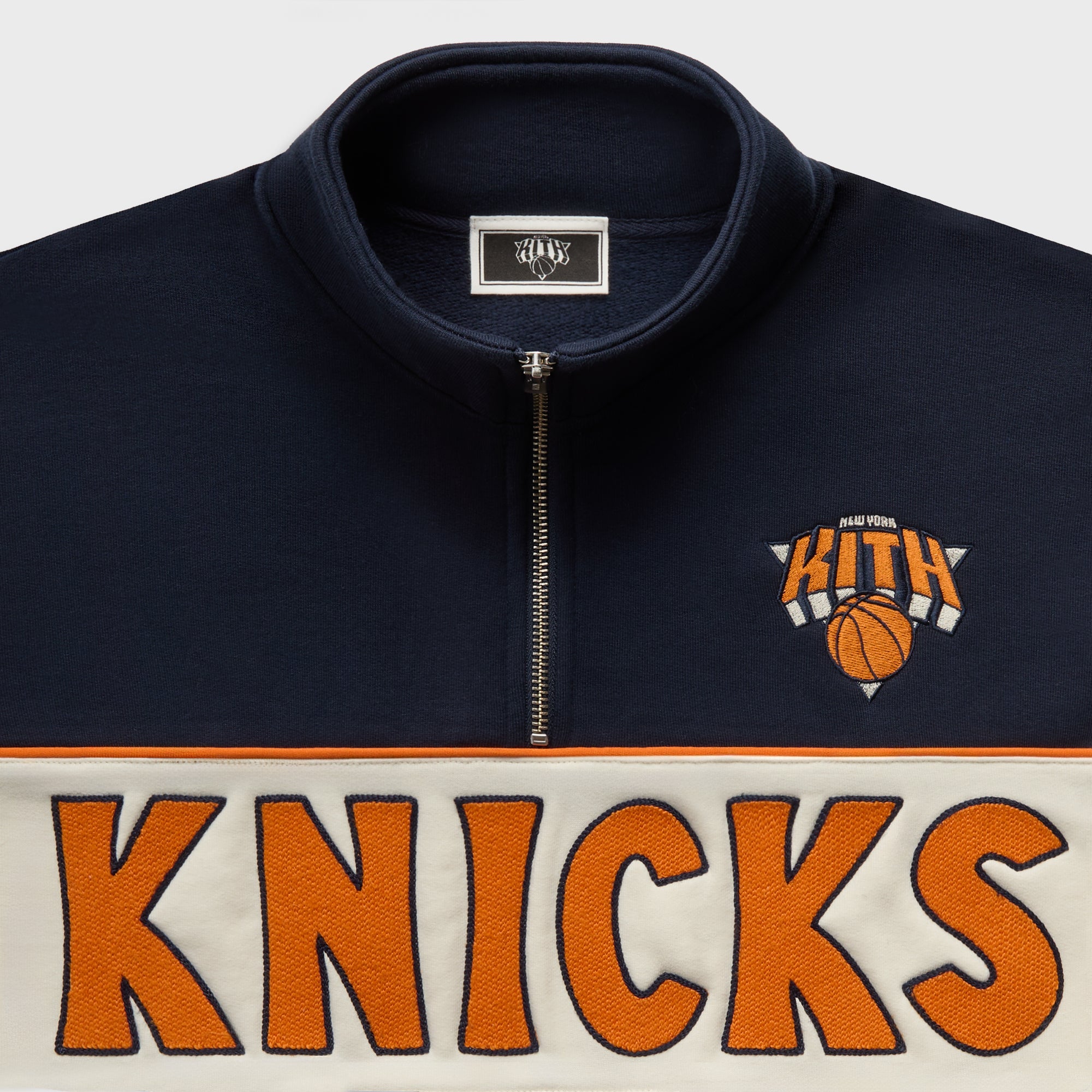 Kith for the New York Knicks Coach Vintage Nelson Quarter Zip