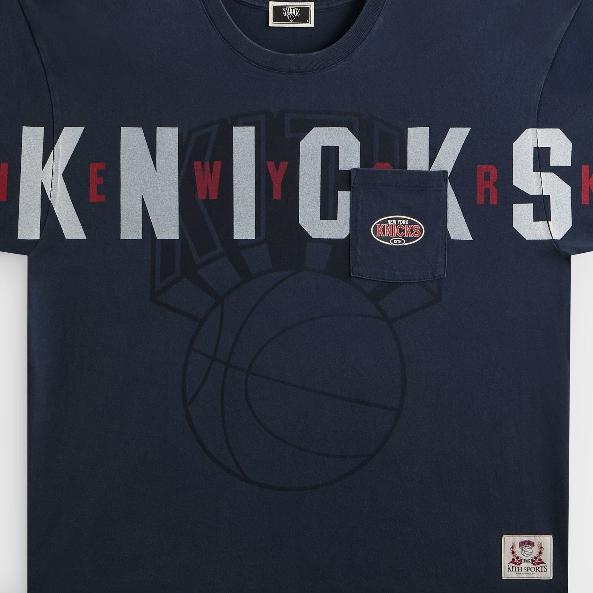 Kith for the New York Knicks Pocket Vintage Jones Tee - Nocturnal