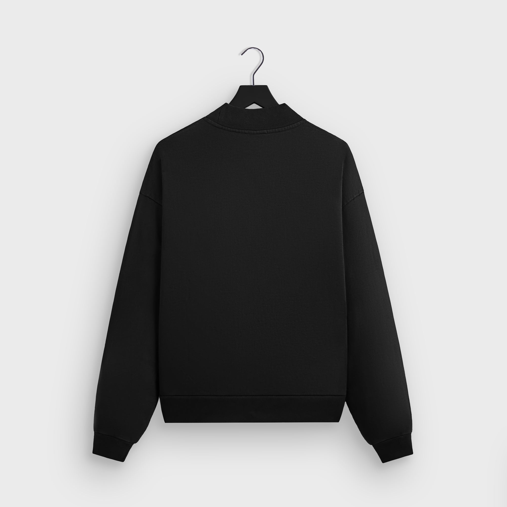 Kith Garment Dyed Fleece Mockneck Sweatshirt - Black – Kith UK