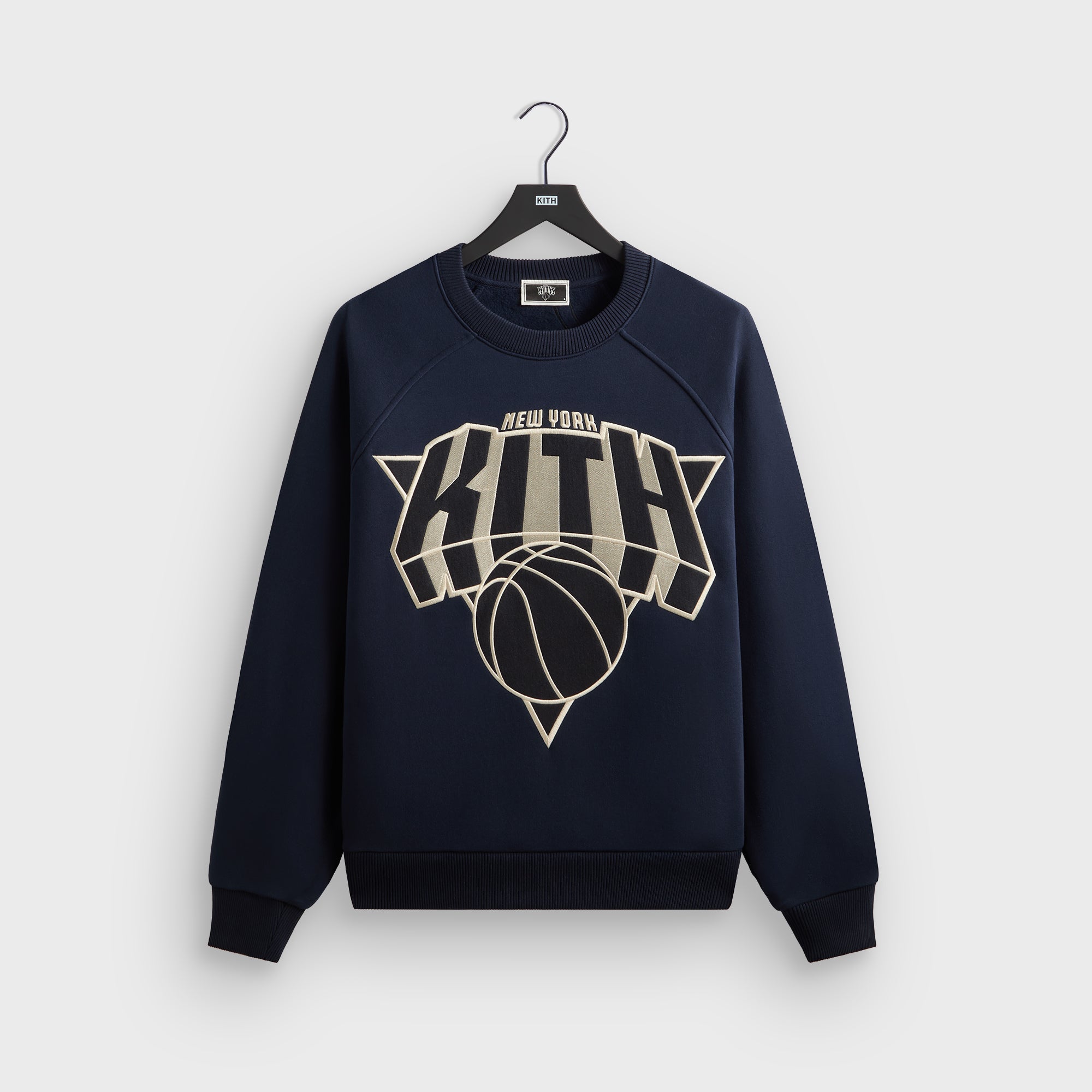 Kith for the New York Knicks Cutoff Nelson Raglan Vintage Crewneck
