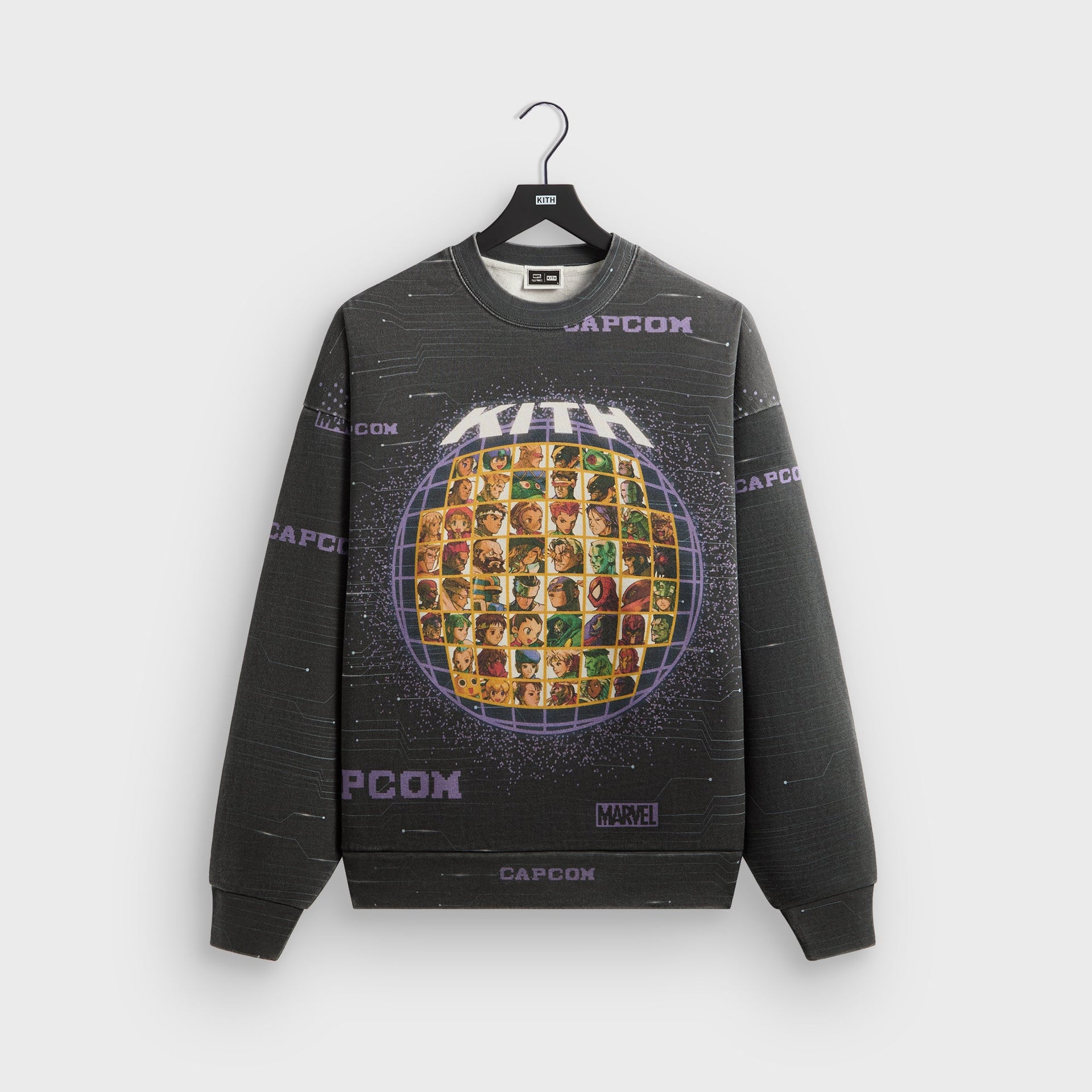Marvel vs. Capcom | Kith Character Select Vintage Nelson Crewneck - Black