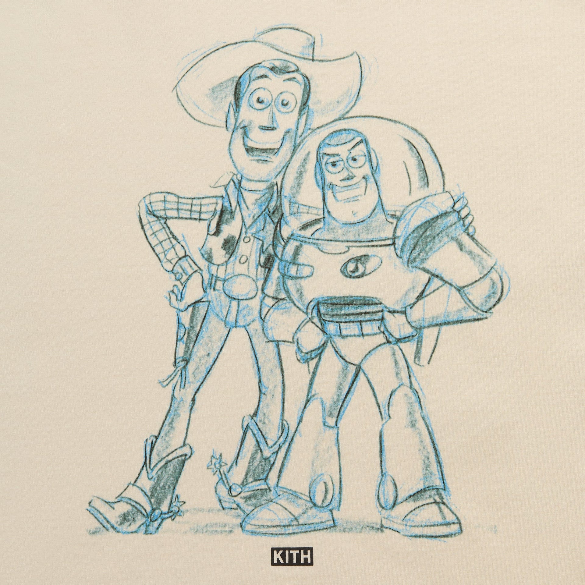Disney | Kith for Pixar Toy Story Sketch Vintage Tee - Sandrift