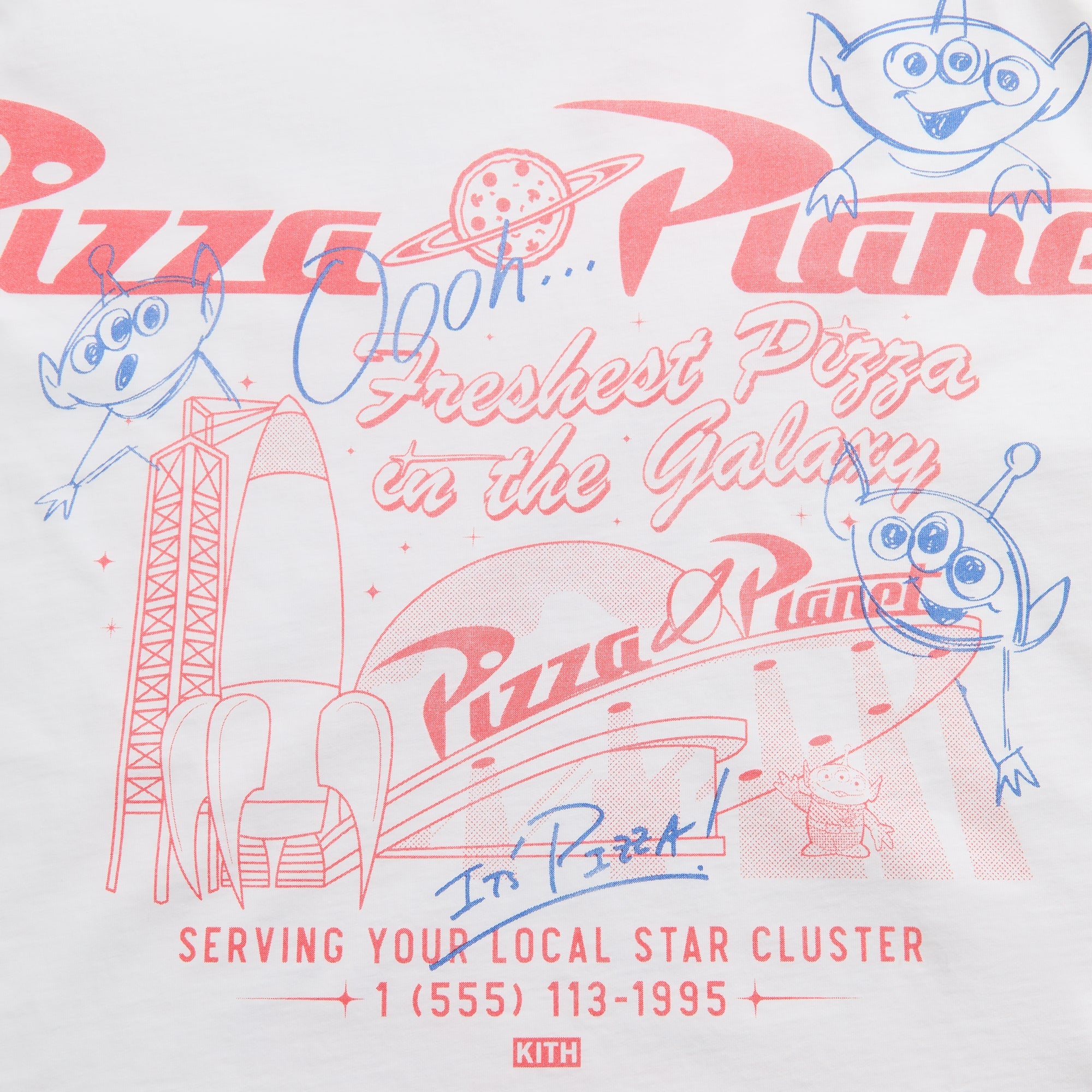 Disney | Kith for Pixar Pizza Planet Tee - White – Kith UK