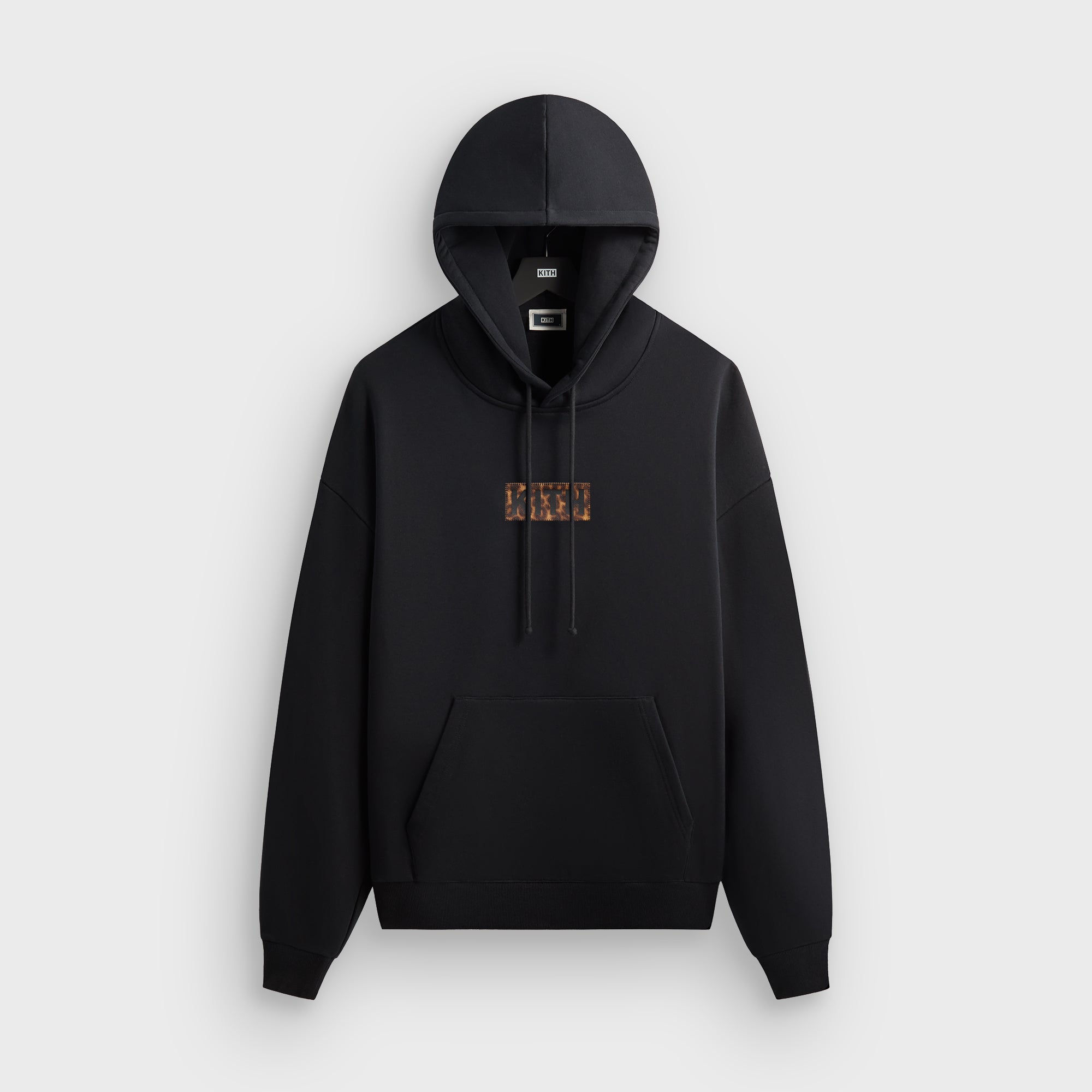 Kith Classic Logo Leopard Applique Nelson Crewneck - Black Kith Classic Logo Leopard Applique Nelson Crewneck - Black