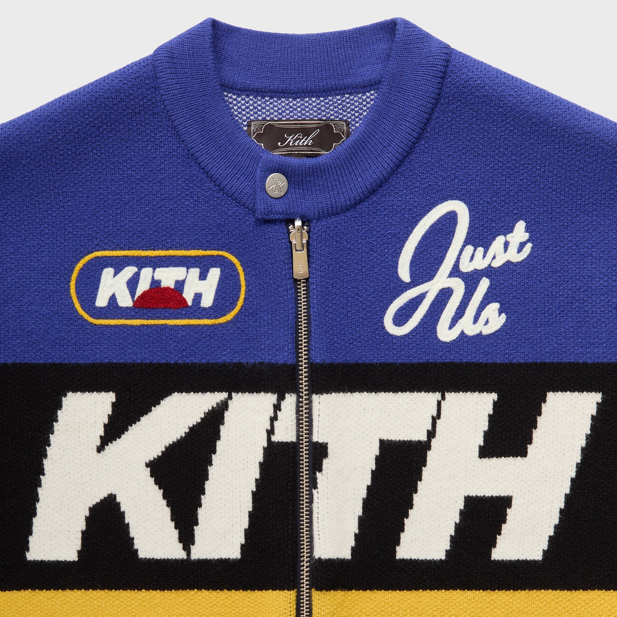 Kith Knit Moto Full Zip Jacket - Current – Kith UK