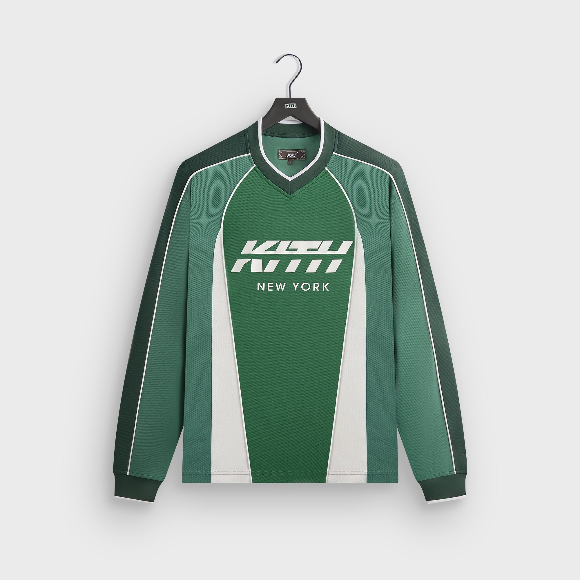 Kith Malik Long Sleeve Mesh Jersey - Conifer – Kith UK