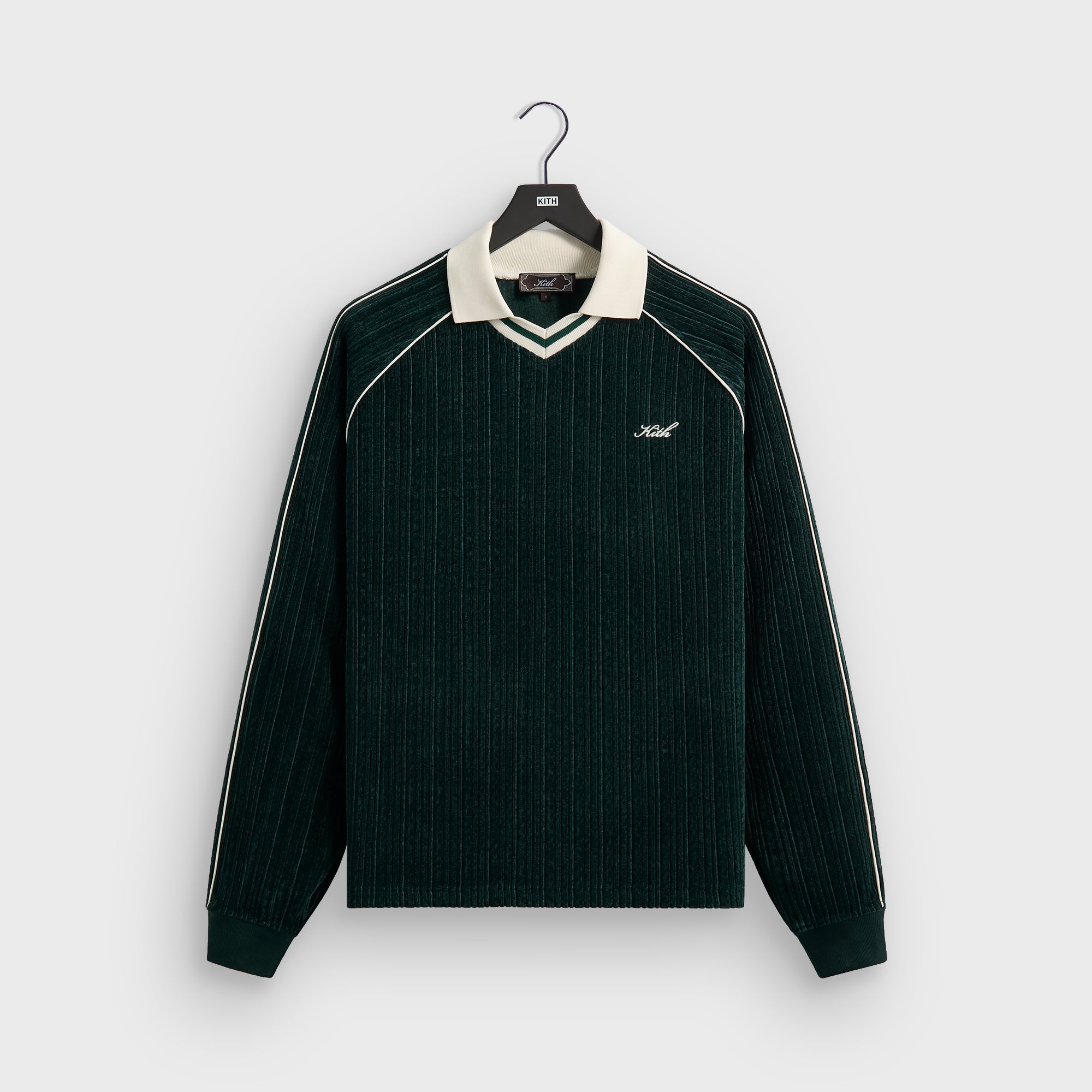 Kith Velvet Corduroy Long Sleeve Trevor Polo - Stadium – Kith UK