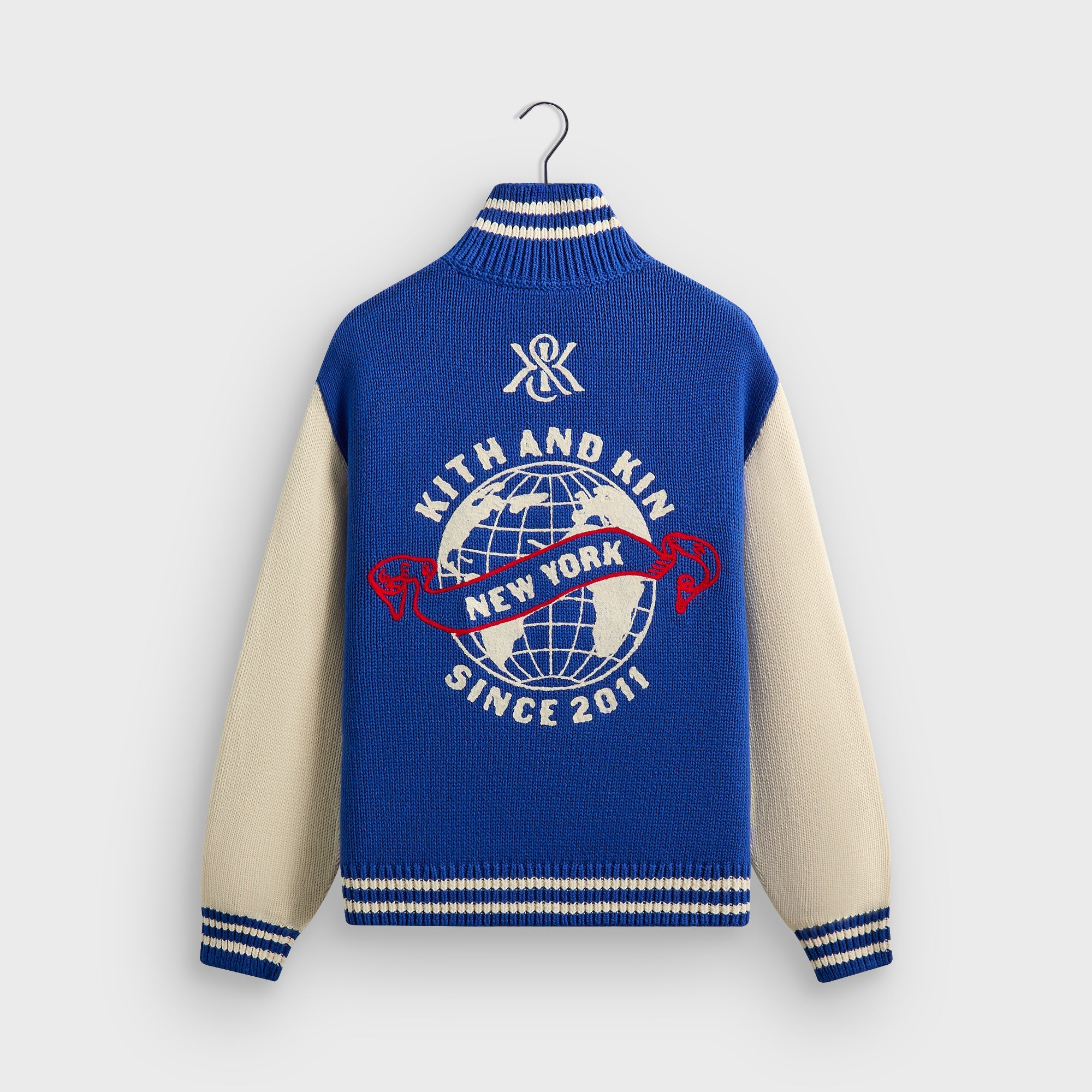 Kith Quarter Zip Wyona Sweater - Cyclone – Kith UK