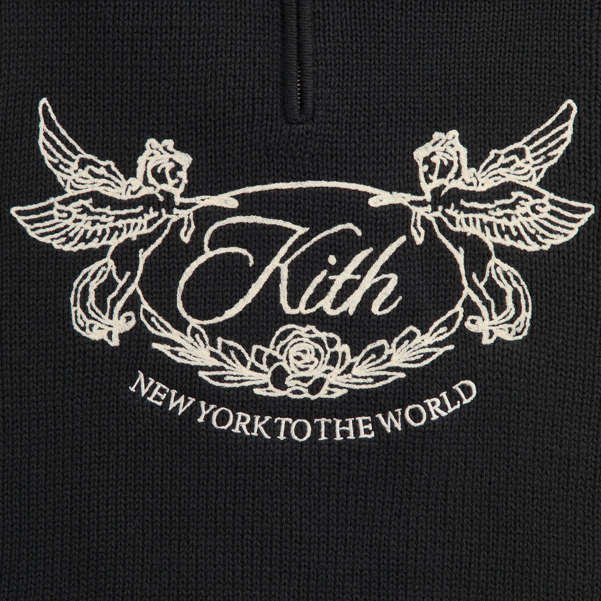 Kith Quarter Zip Wyona Sweater - Ink – Kith UK