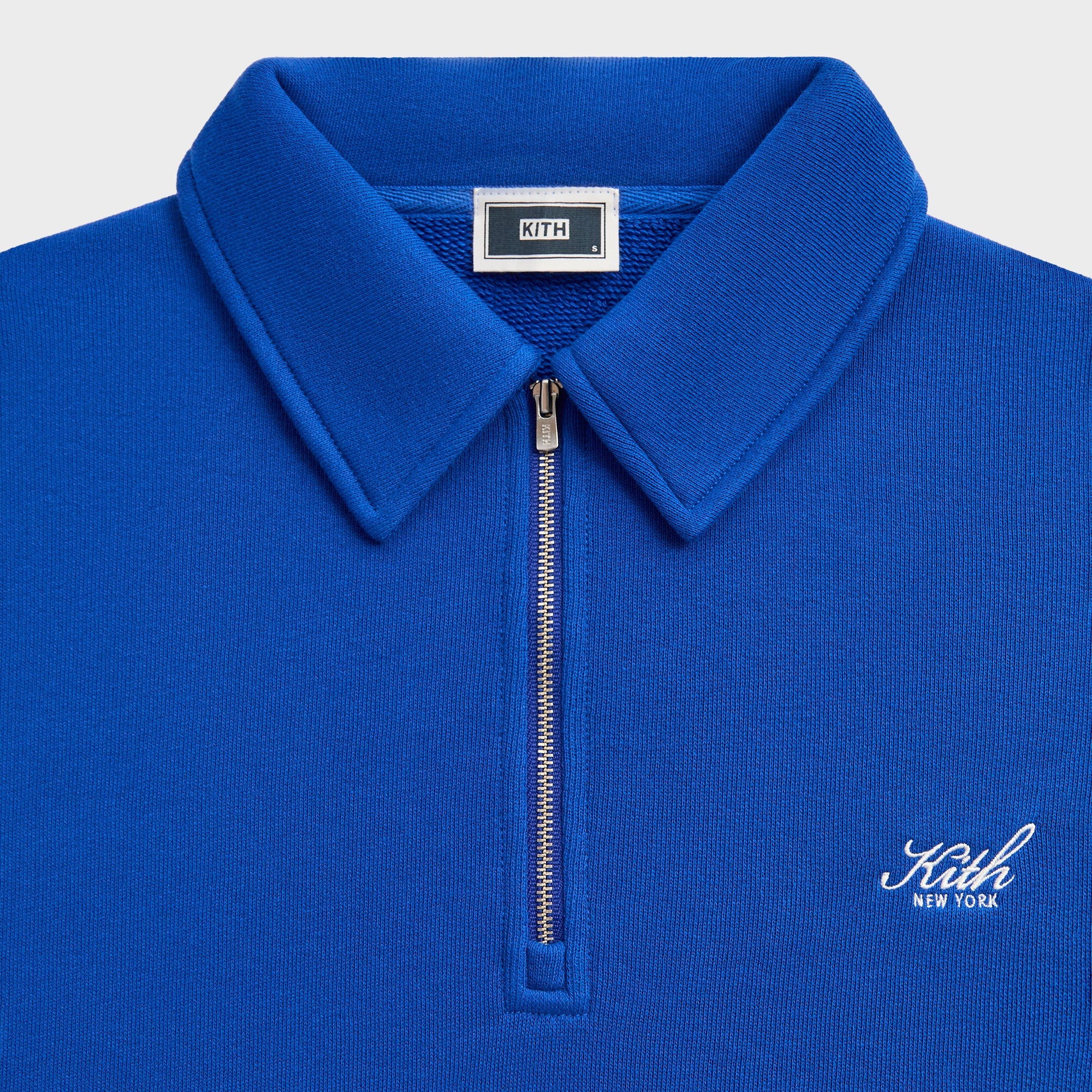 Kith Quarter Zip Popover Sweatshirt - Cyclone – Kith UK
