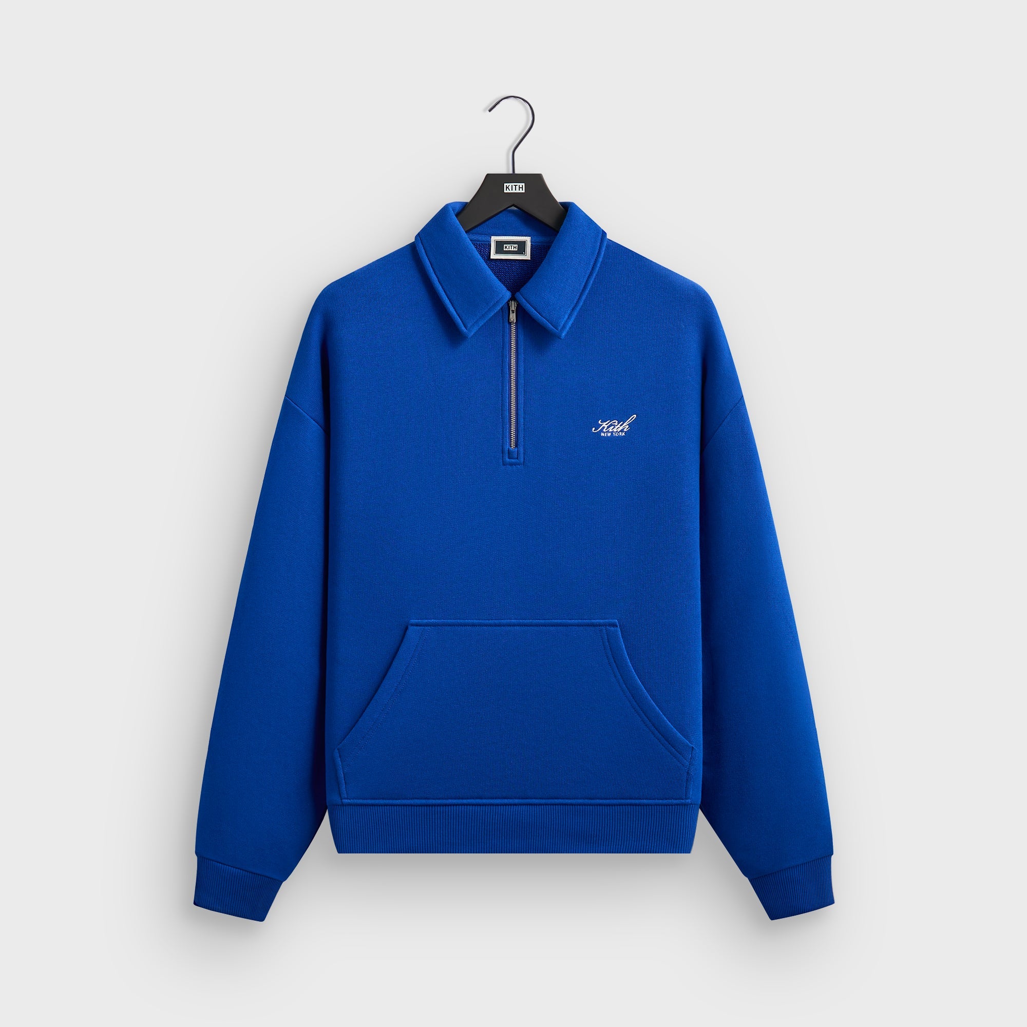 Kith Quarter Zip Popover Sweatshirt - Cyclone – Kith UK