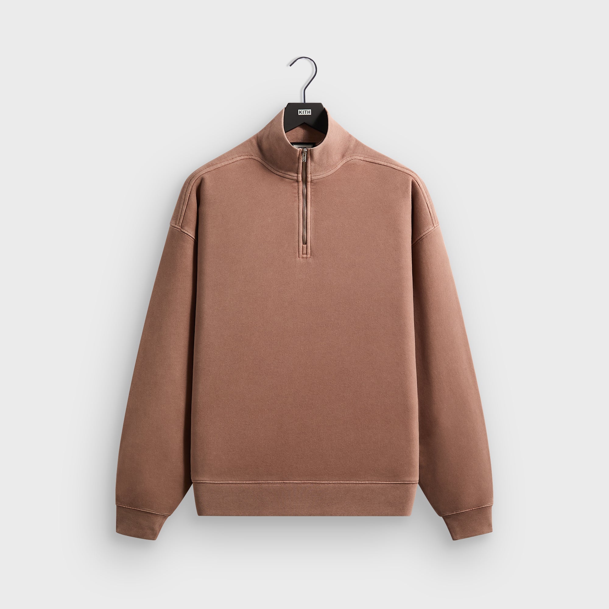 Kith 101 Sueded Fleece Nelson Quarter Zip - Dusty Mauve – Kith UK