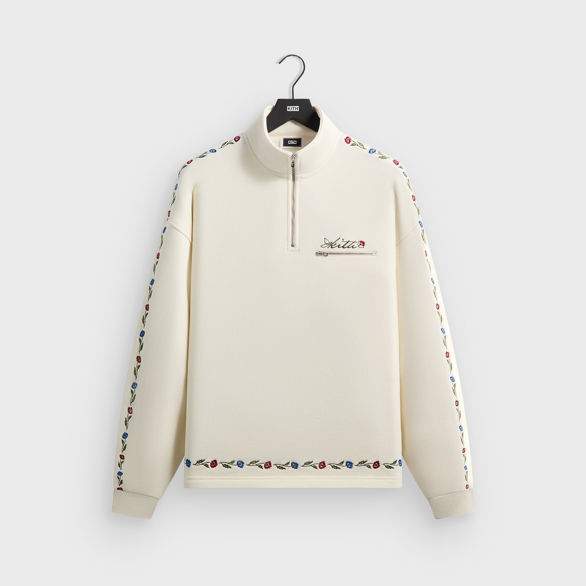 Kith Floral Queensbridge Quarter Zip - Silk – Kith UK