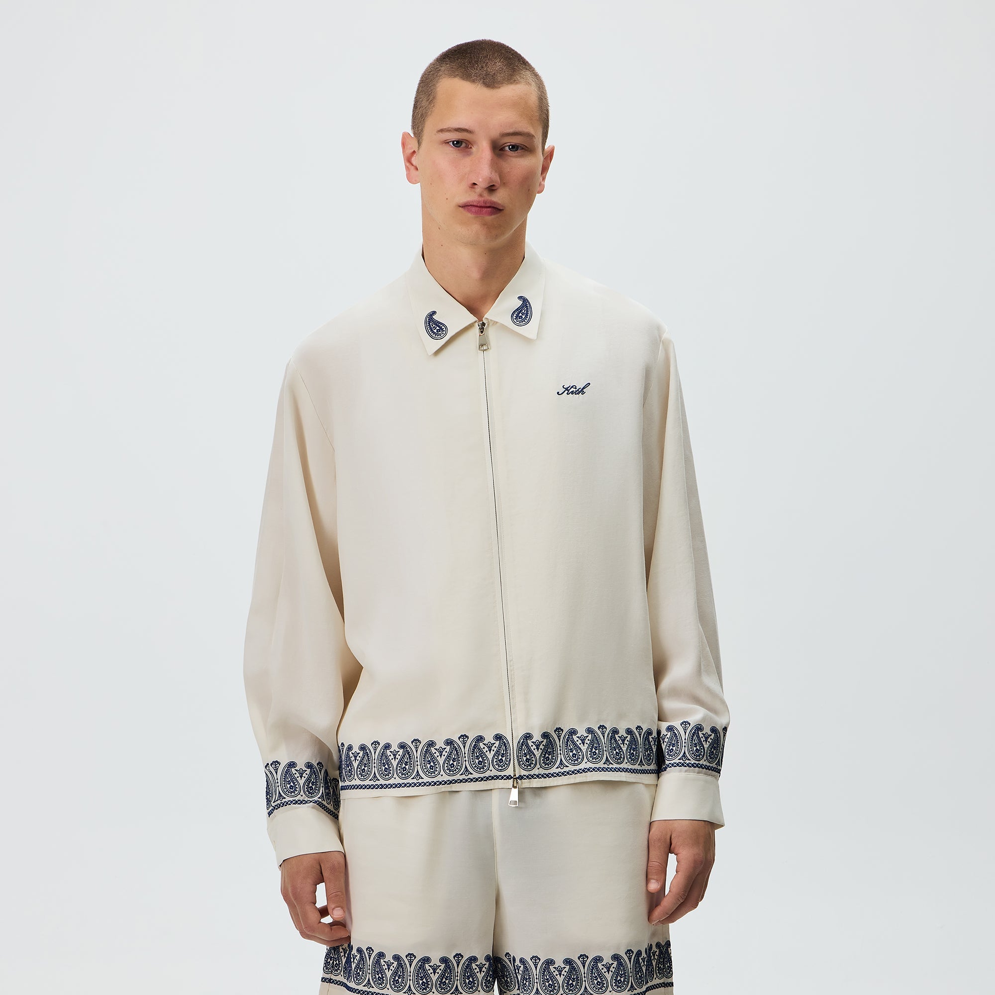 Kith Cupro Linen Zip Front Sanford Shirt - Silk – Kith UK
