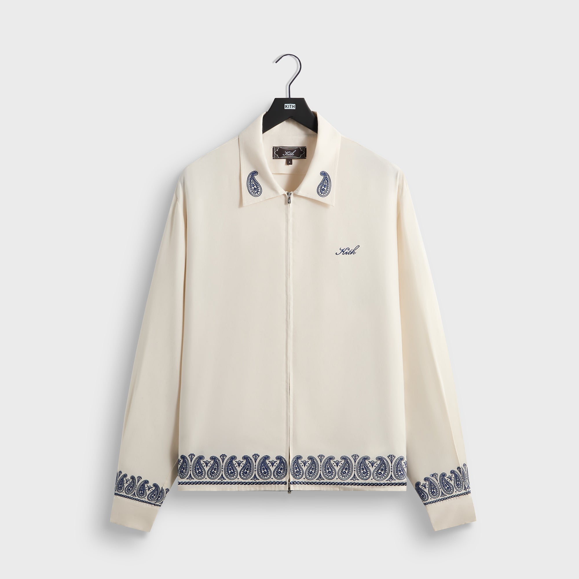 Kith Cupro Linen Zip Front Sanford Shirt - Silk – Kith UK