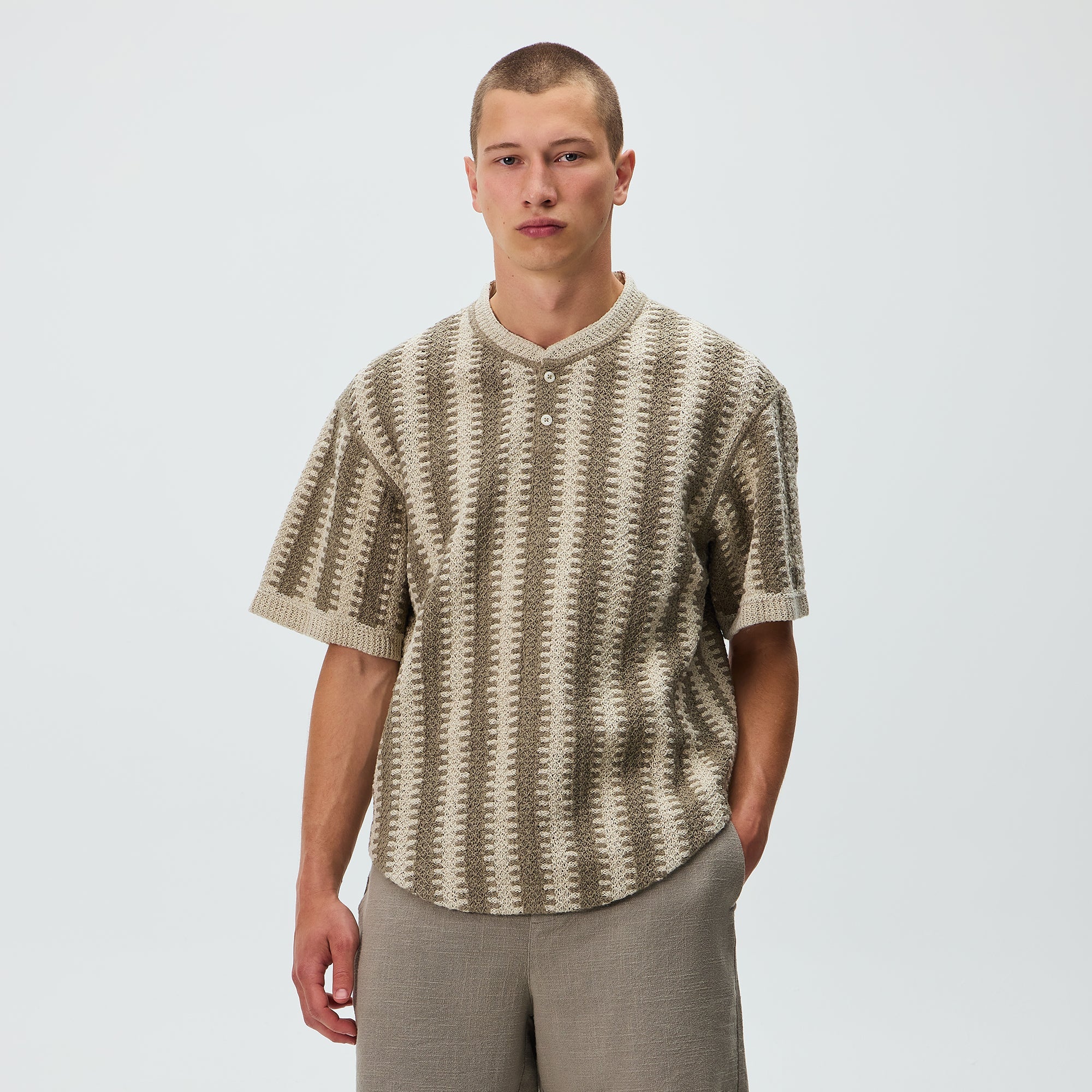 Kith Geo Crochet Warner Pullover - Veil – Kith UK