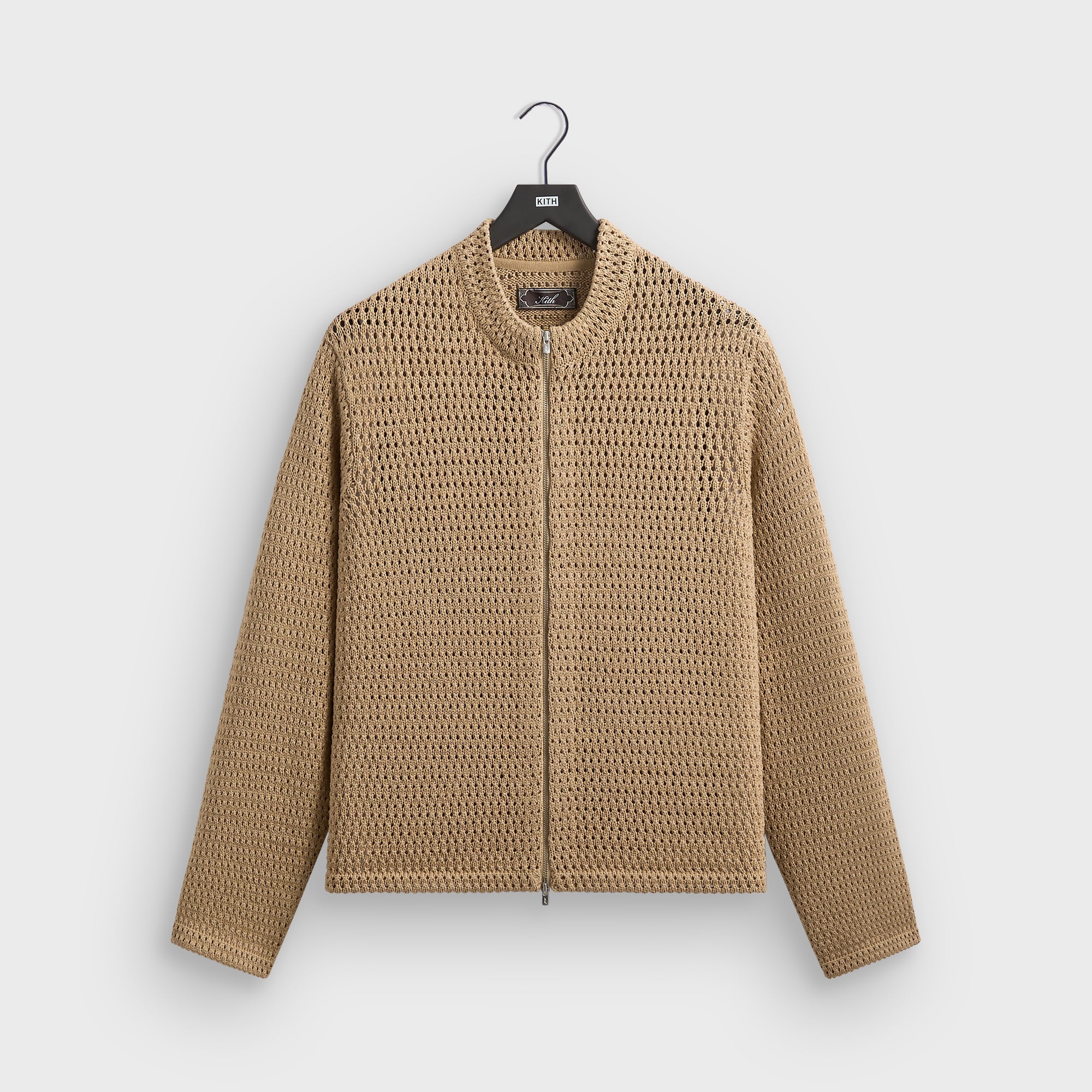 Kith Crochet Luke Zip Front Sweater - Durum – Kith UK