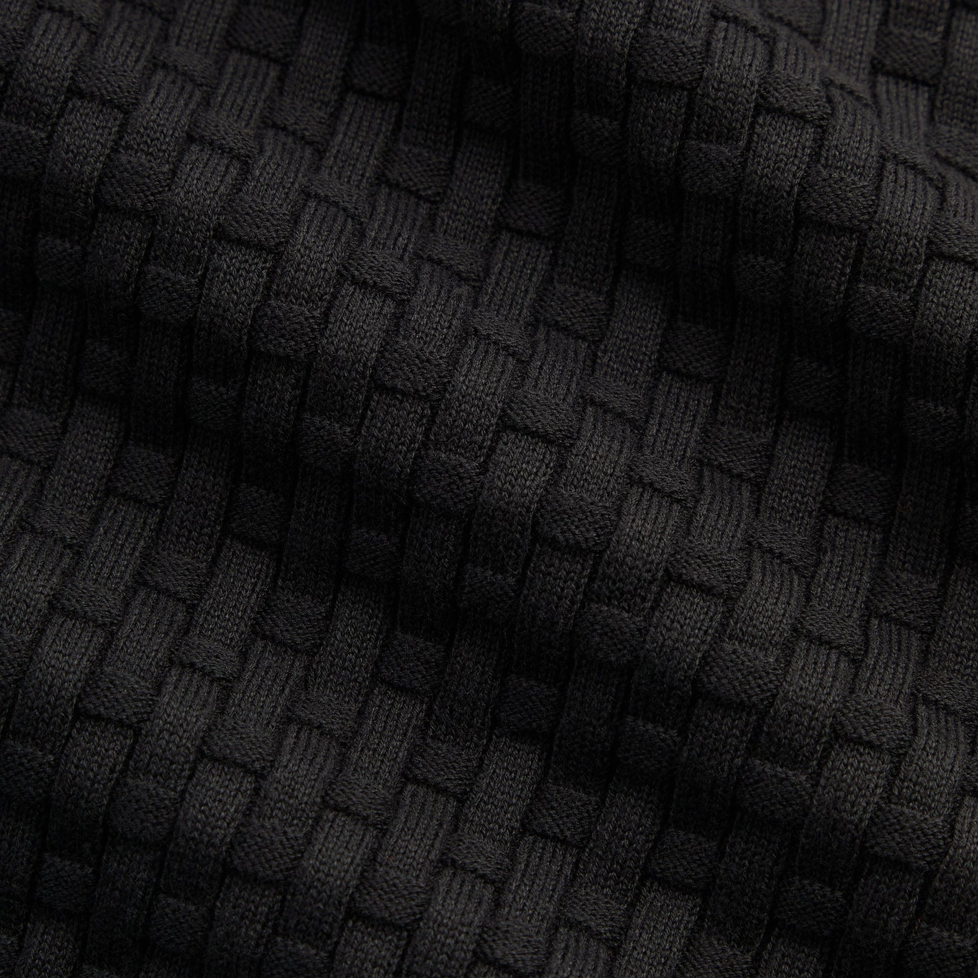 Kith Basket Weave Tilden Polo - Black