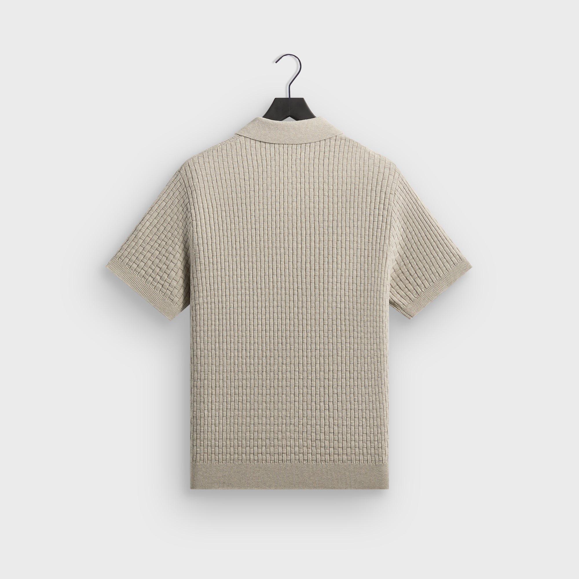 Kith Basket Weave Tilden Polo - Light Heather Grey – Kith UK