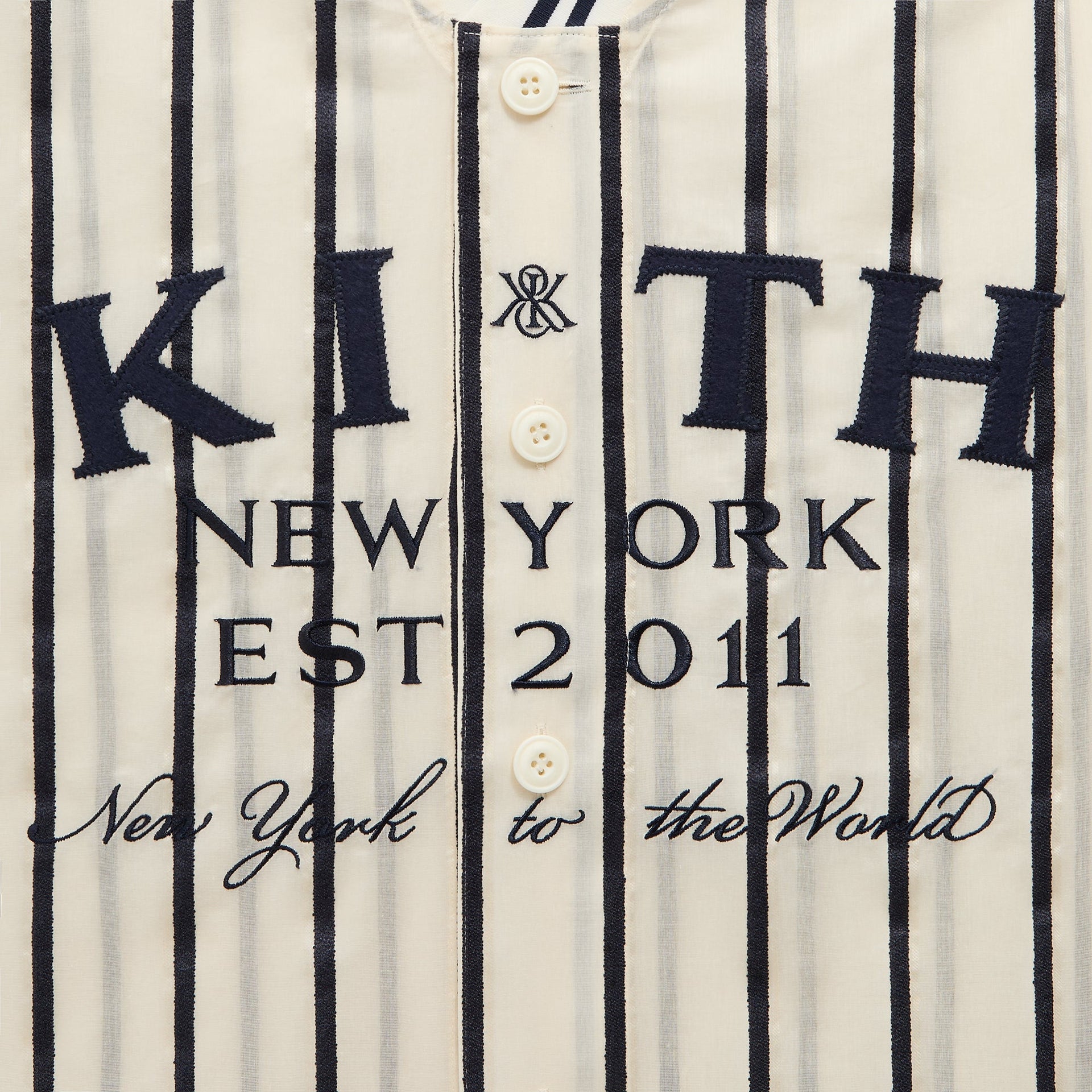 Kith Silk Linen Chenille Stripe Pacey Shirt - Sandrift