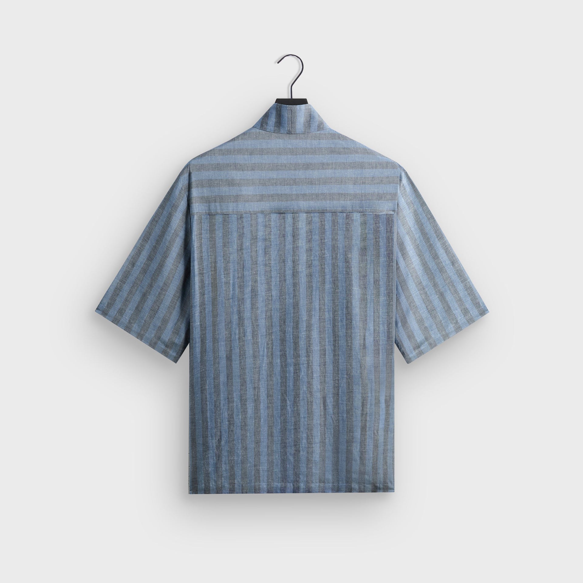 Kith Spun Silk Linen Stripe Colton Zip Front Shirt - Guide