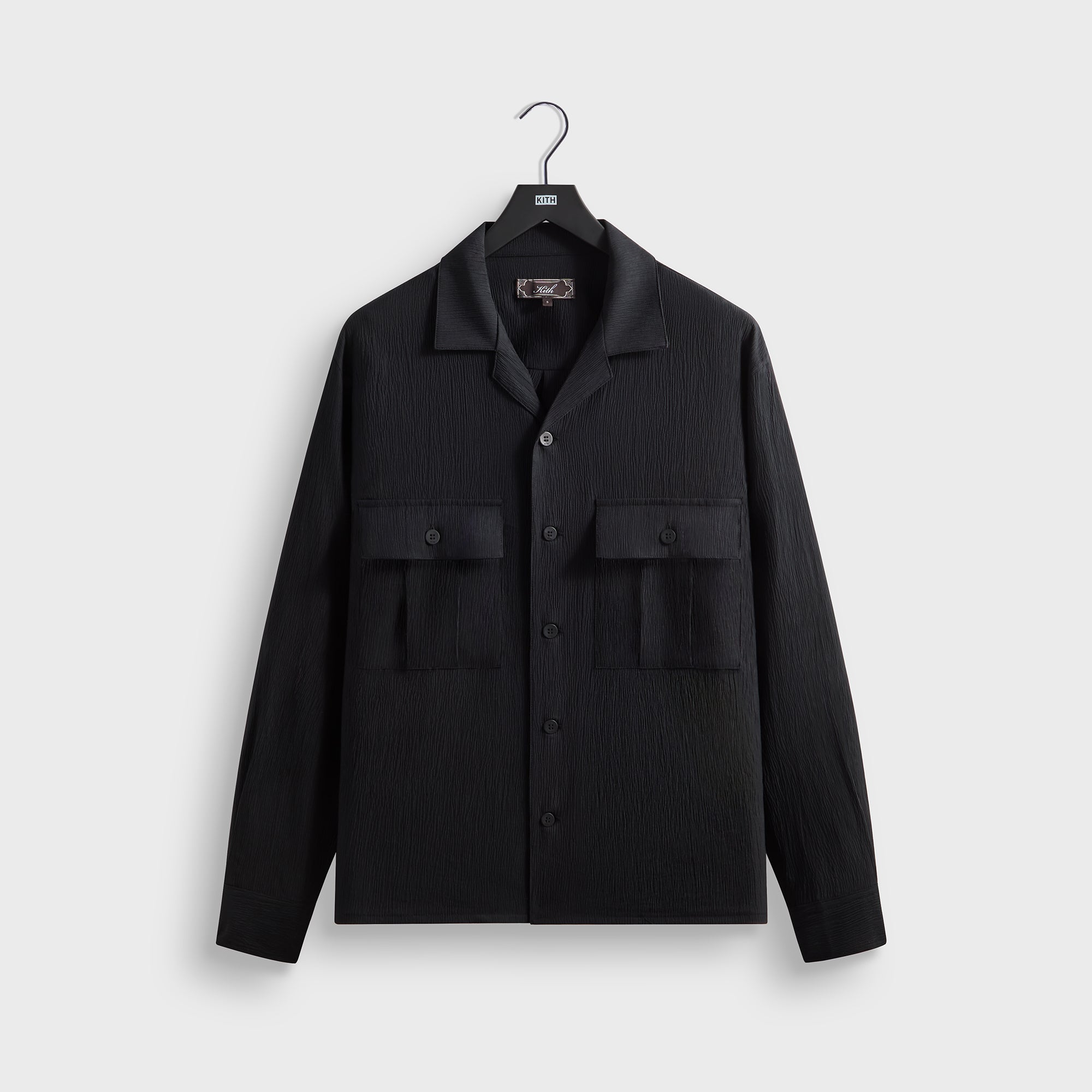 Kith Crinkled Nylon Ugo Shirt - Black – Kith UK