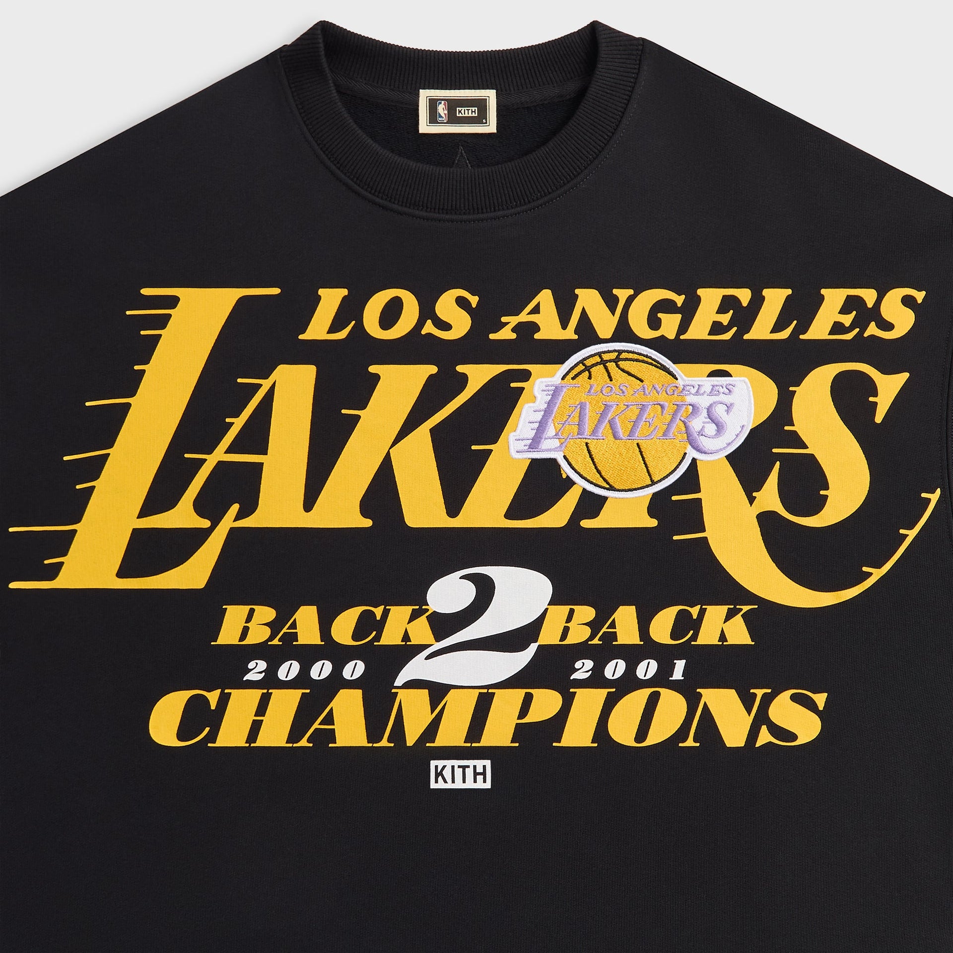 Kith for NBA All-Star Los Angeles Lakers Nelson Crewneck - Black