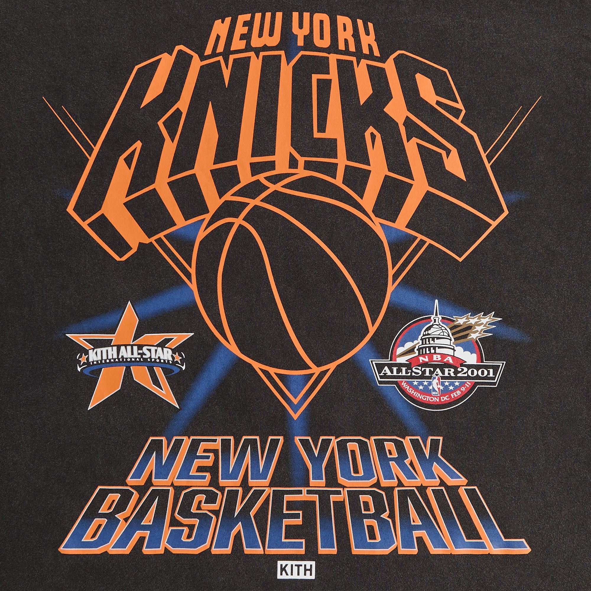 Kith for NBA All-Star New York Knicks Vintage Tee - Black – Kith UK